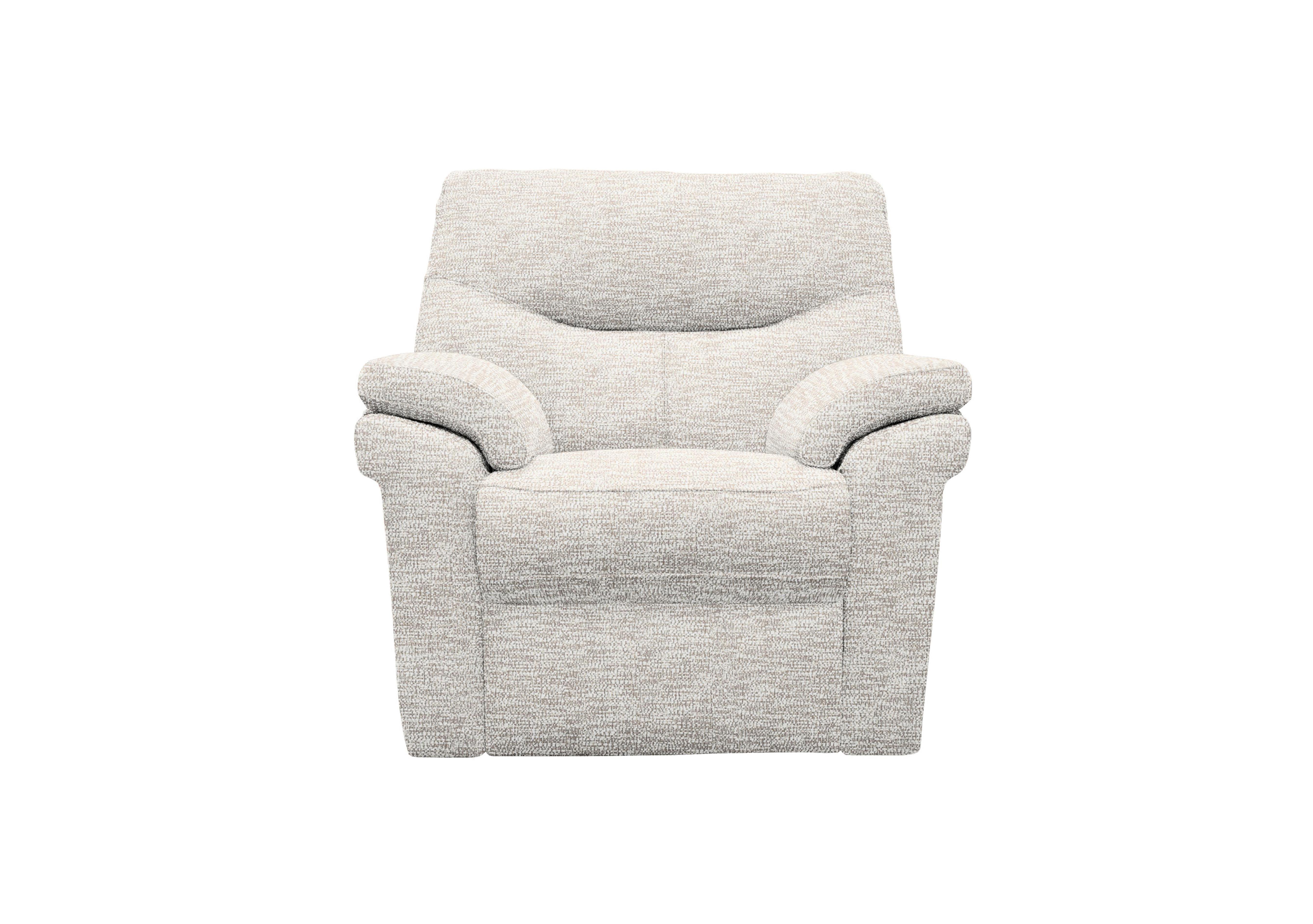 Seattle Fabric Power Recliner Armchair with Power Lumbar in C931 Rush Cream on Furniture Village