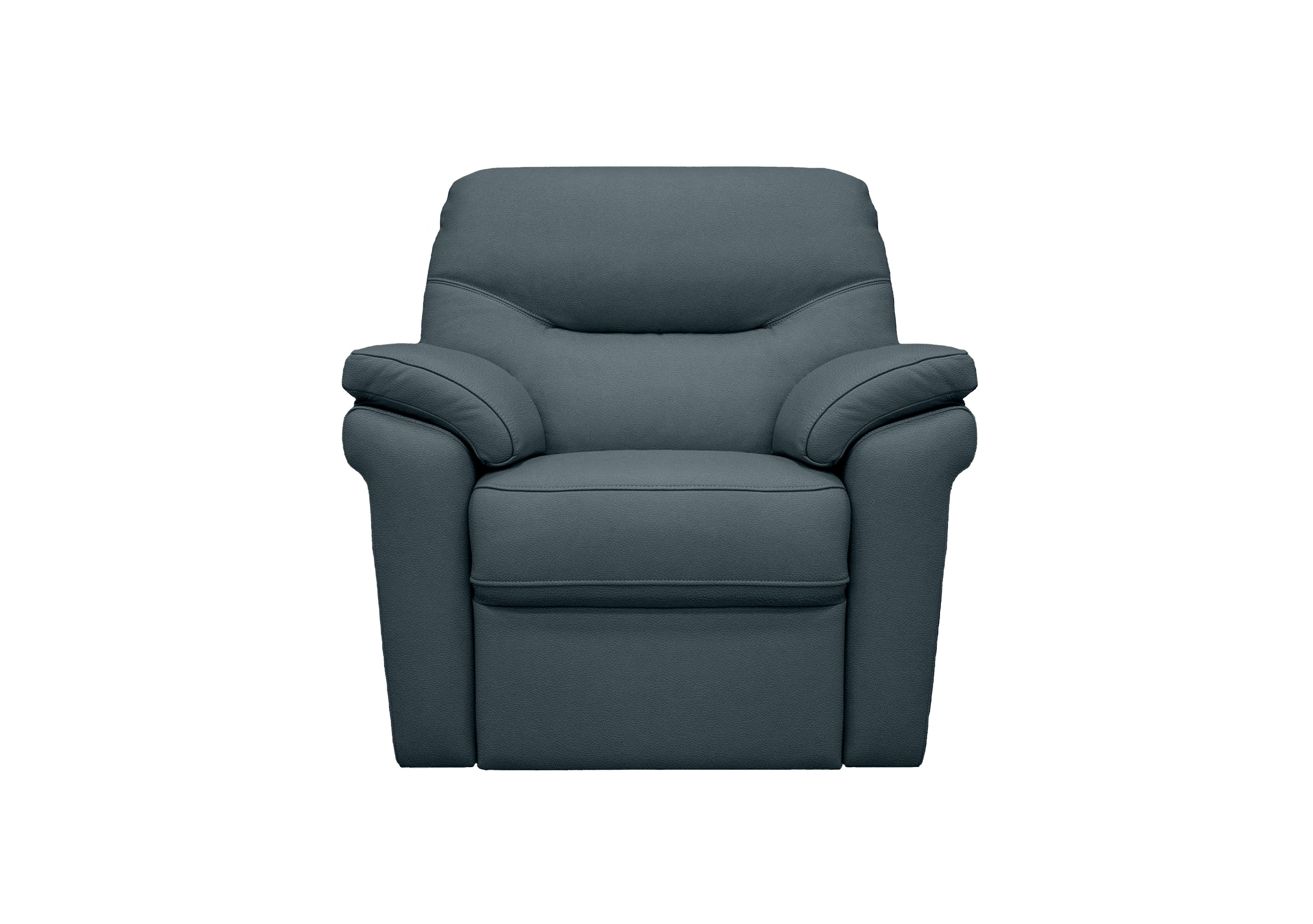 Seattle Leather Power Recliner Armchair with Power Lumbar in H013 Durham Midnight on Furniture Village