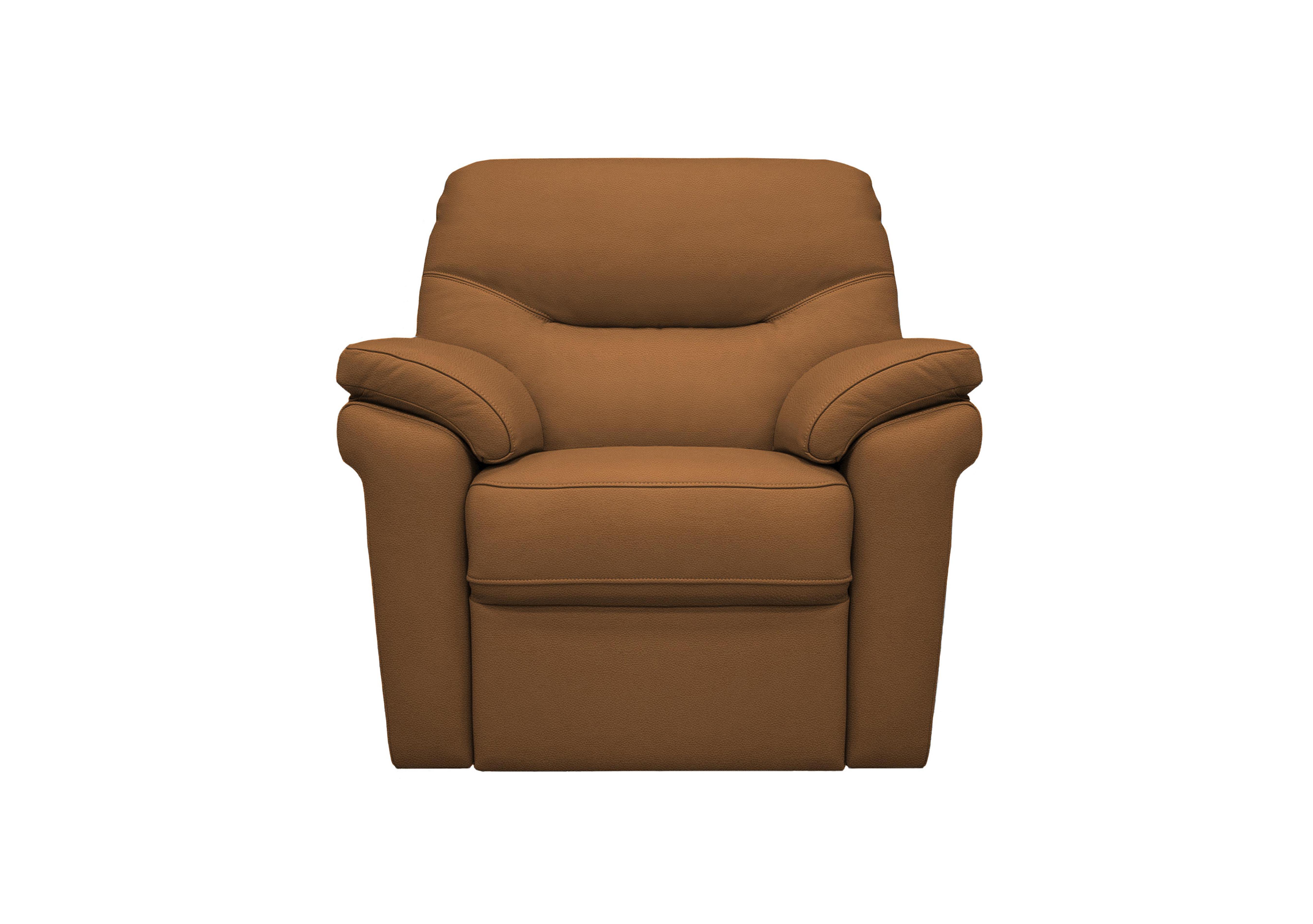 Seattle Leather Power Recliner Armchair with Power Lumbar in L847 Cambridge Tan on Furniture Village