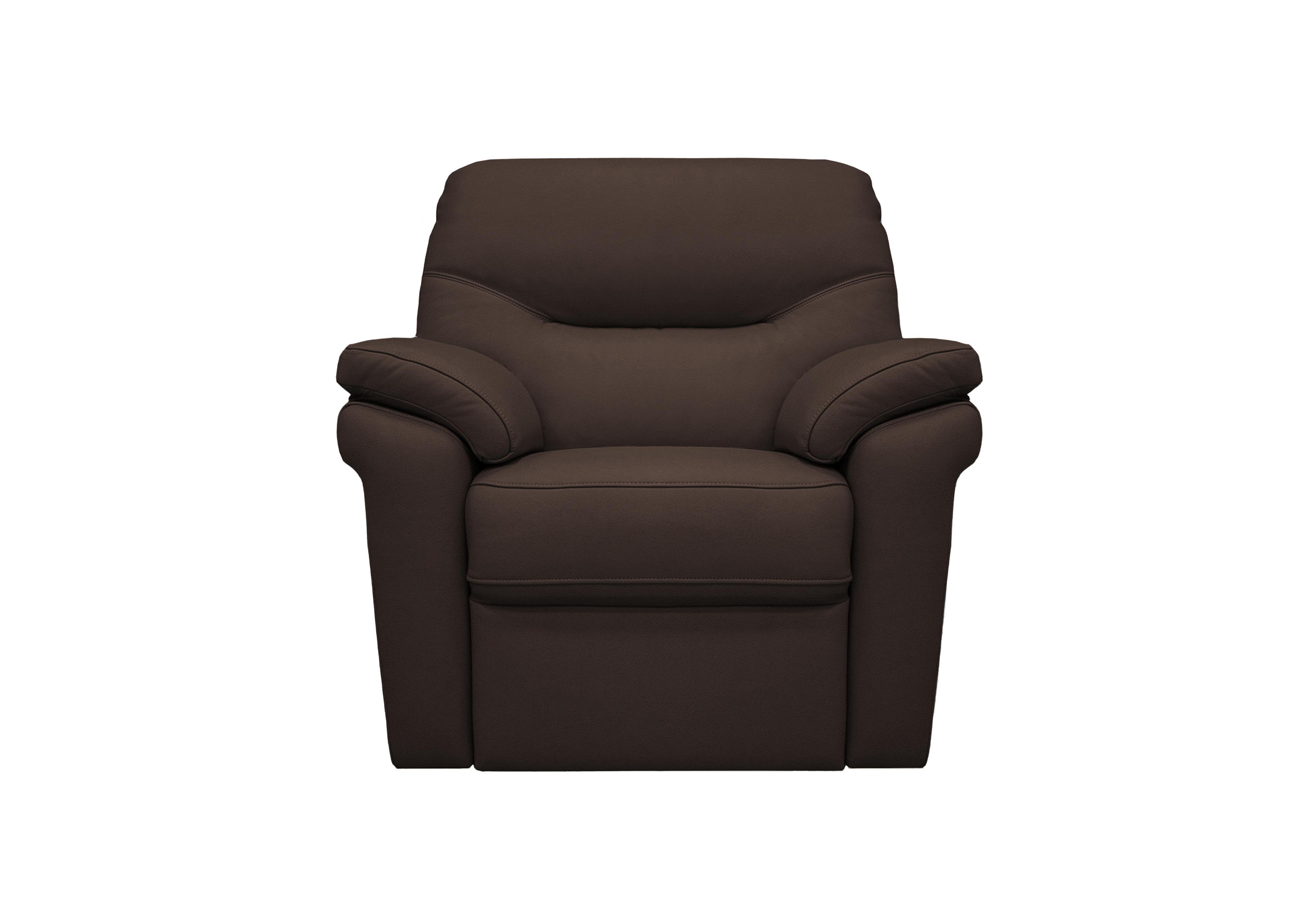 Seattle Leather Power Recliner Armchair with Power Lumbar in P200 Capri Chocolate on Furniture Village