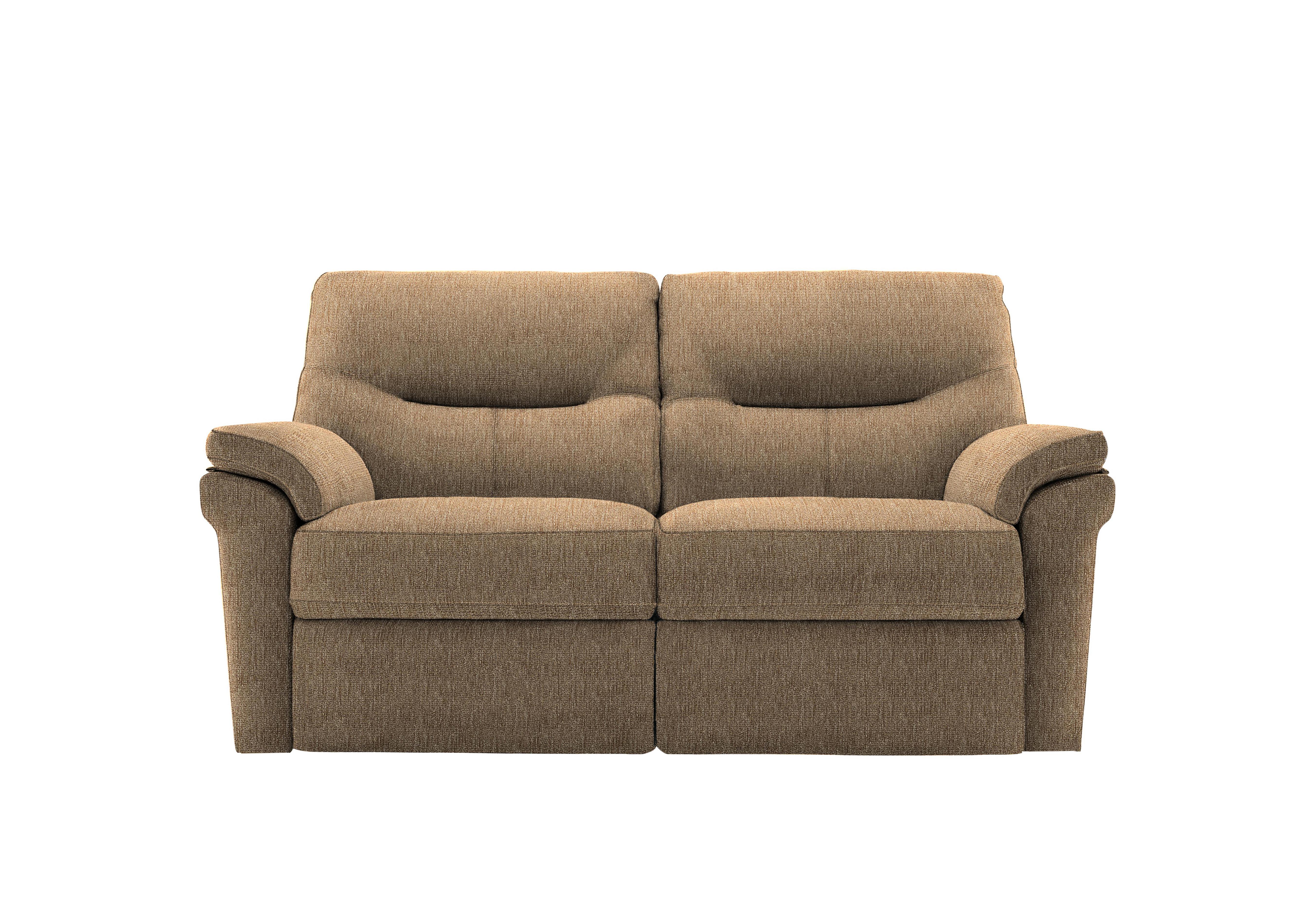 Seattle 2 Seater Fabric Power Recliner Sofa with Power Lumbar in A070 Boucle Cocoa on Furniture Village