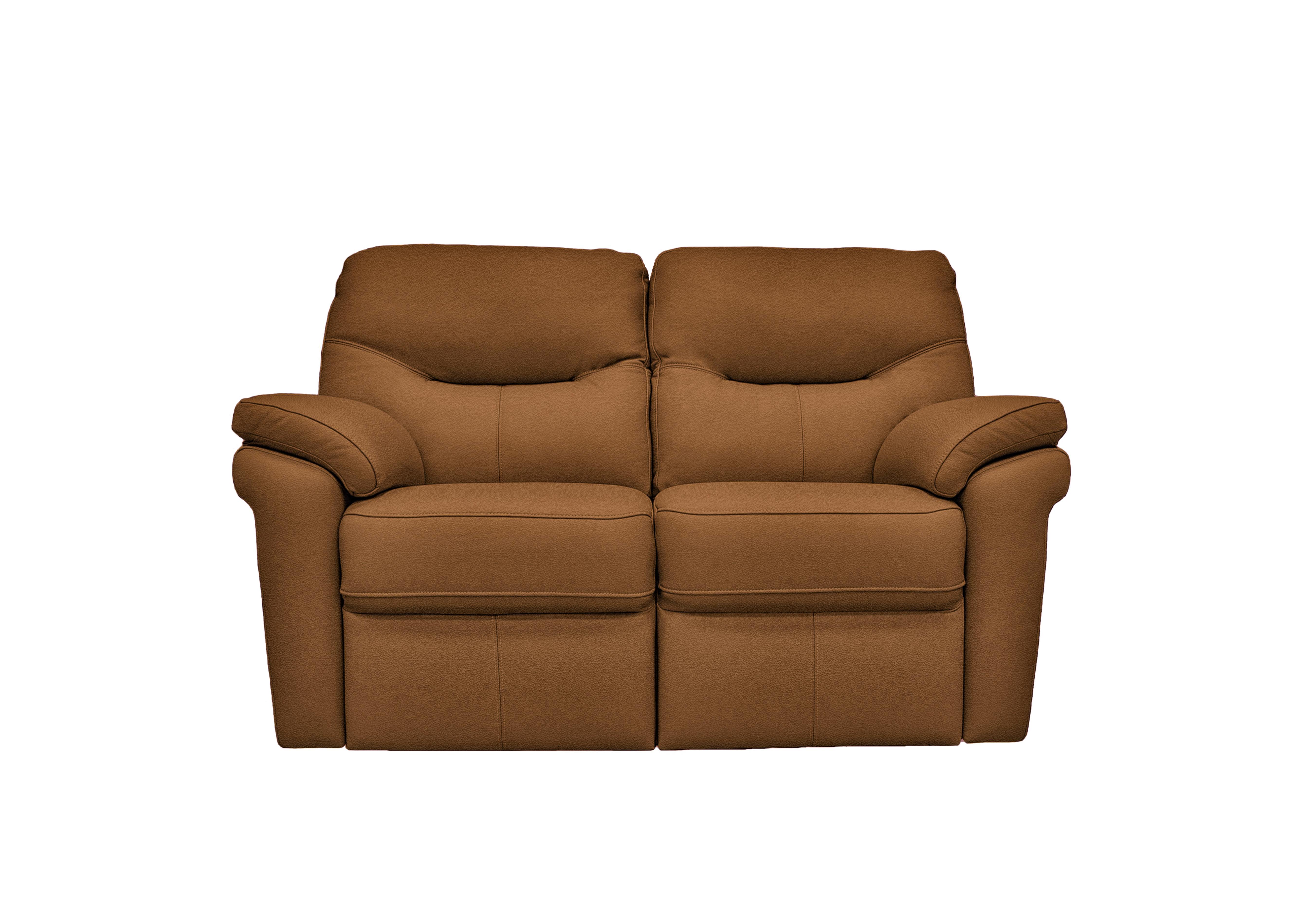 Seattle 2 Seater Leather Power Recliner Sofa with Power Lumbar in L847 Cambridge Tan on Furniture Village