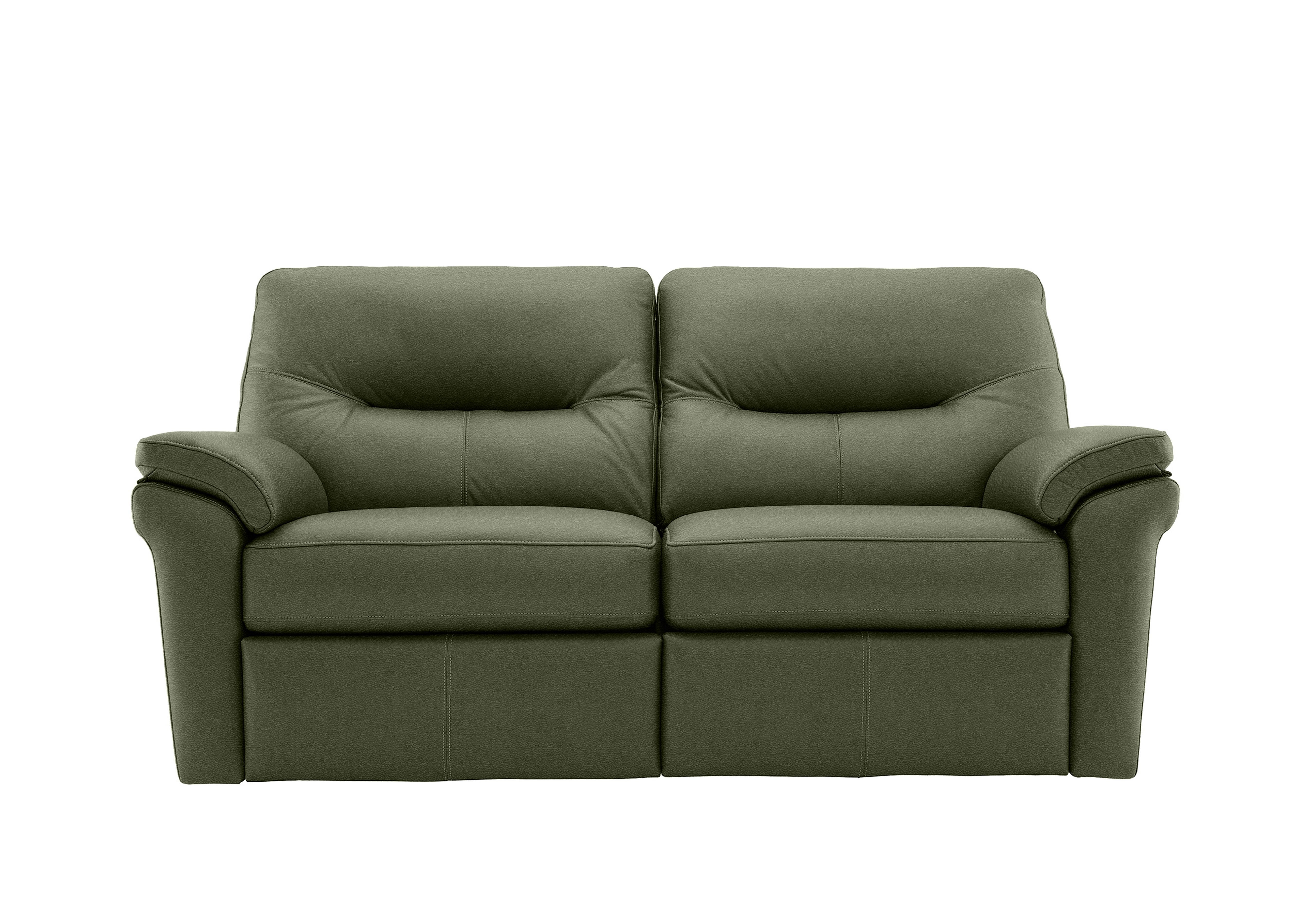 Seattle 2.5 Seater Leather Power Recliner Sofa with Power Lumbar in H012 Durham Olive on Furniture Village
