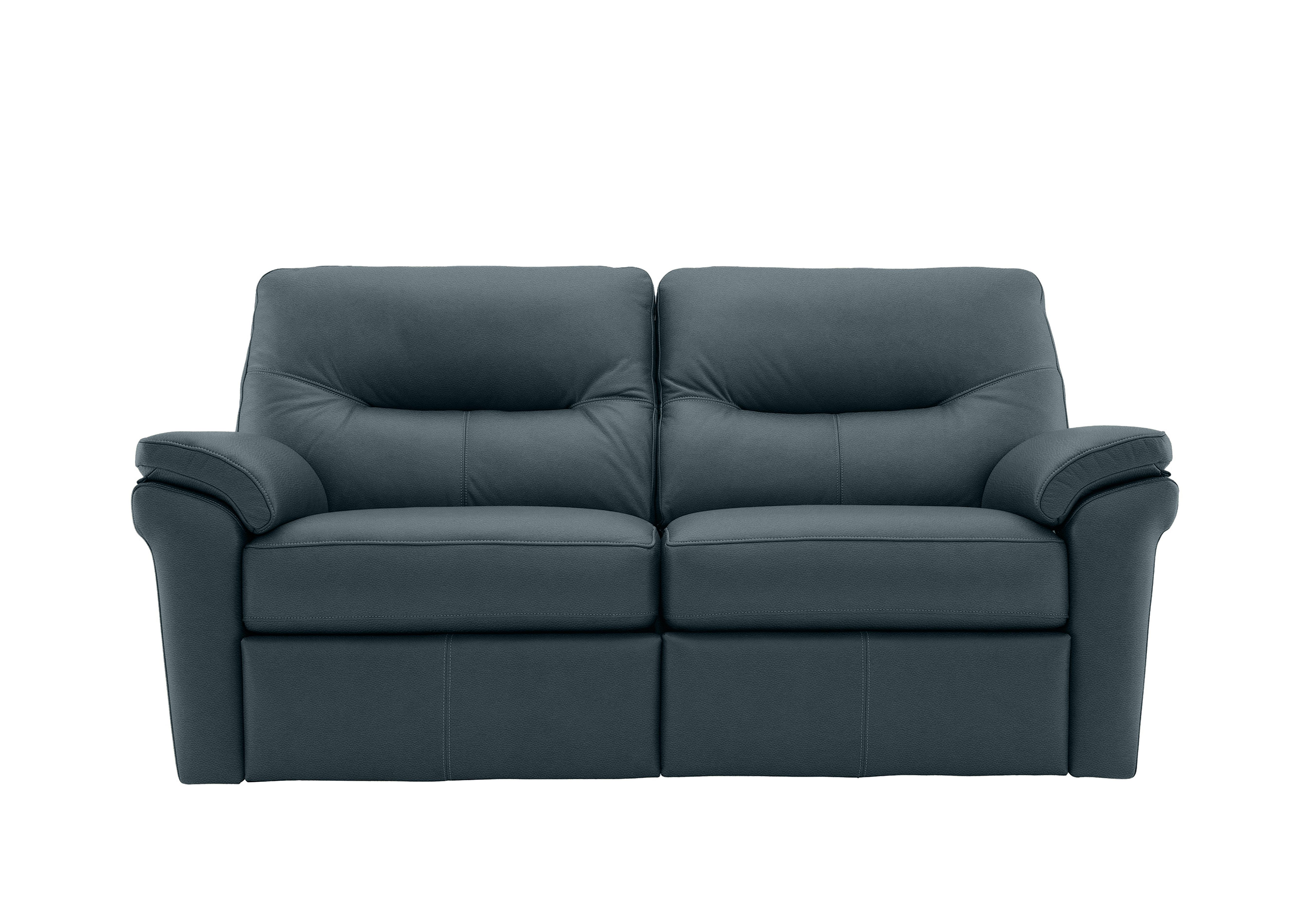 Seattle 2.5 Seater Leather Power Recliner Sofa with Power Lumbar in H013 Durham Midnight on Furniture Village