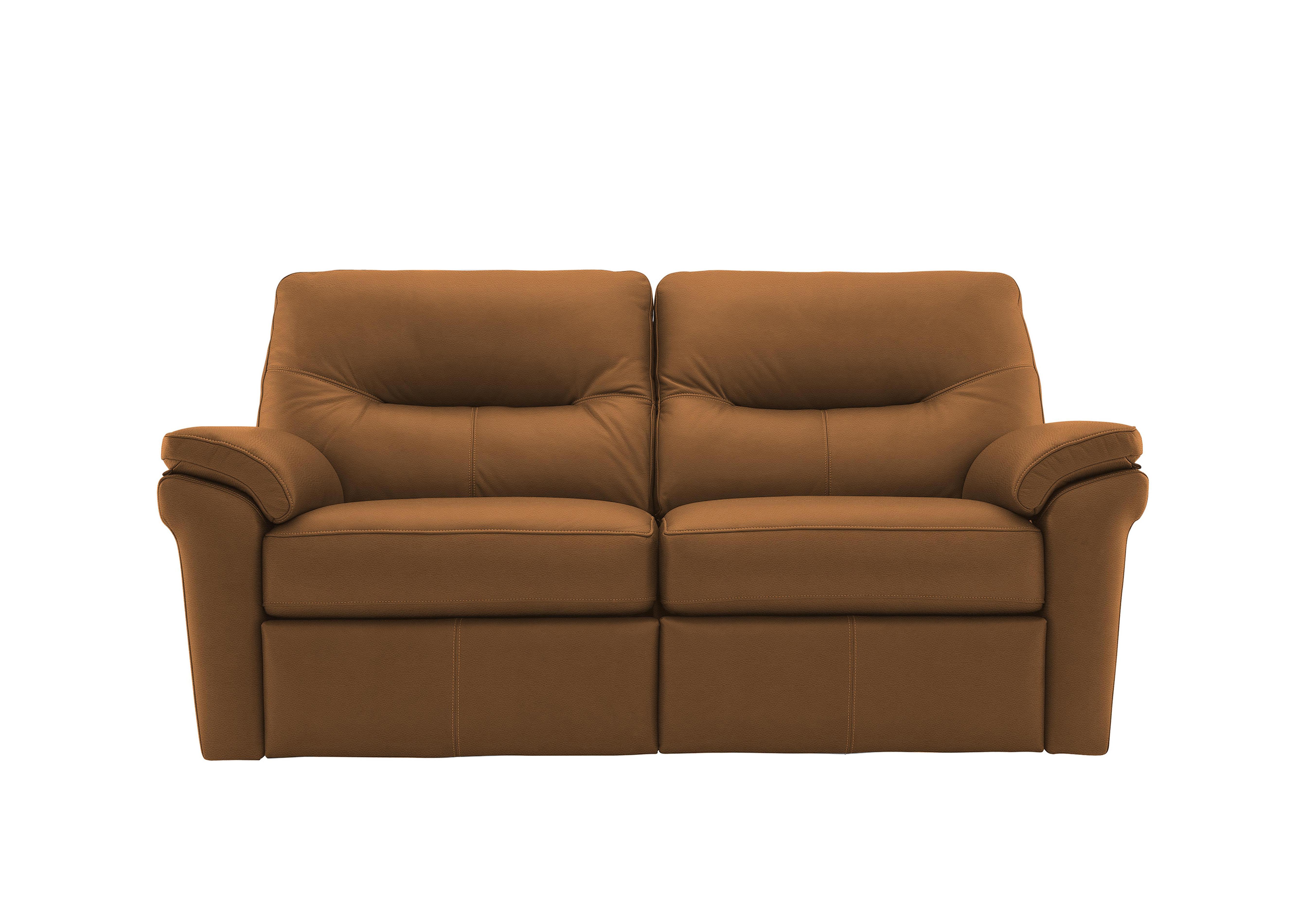 Seattle 2.5 Seater Leather Power Recliner Sofa with Power Lumbar in L847 Cambridge Tan on Furniture Village