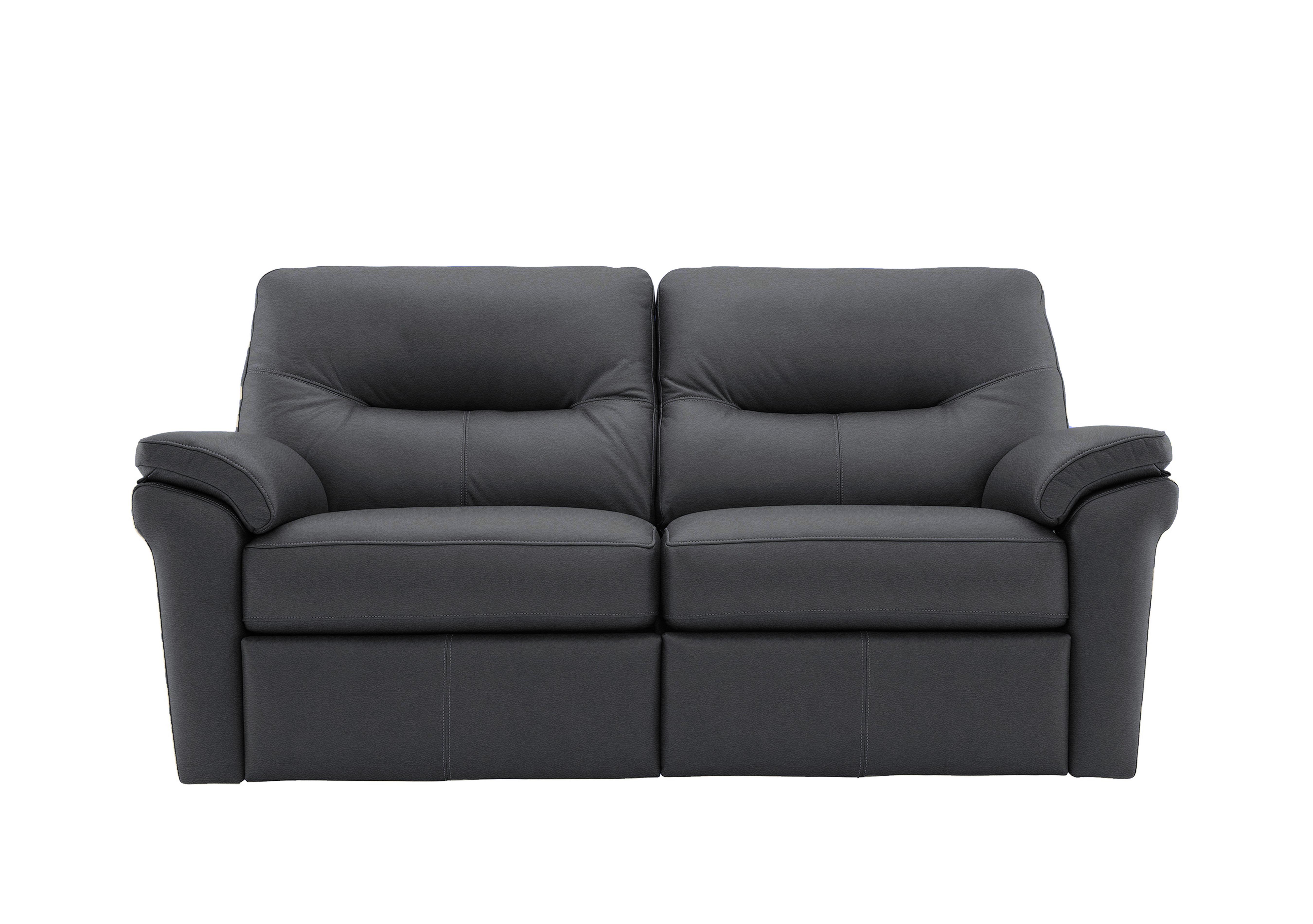 Seattle 2.5 Seater Leather Power Recliner Sofa with Power Lumbar in L852 Cambridge Petrol Blue on Furniture Village