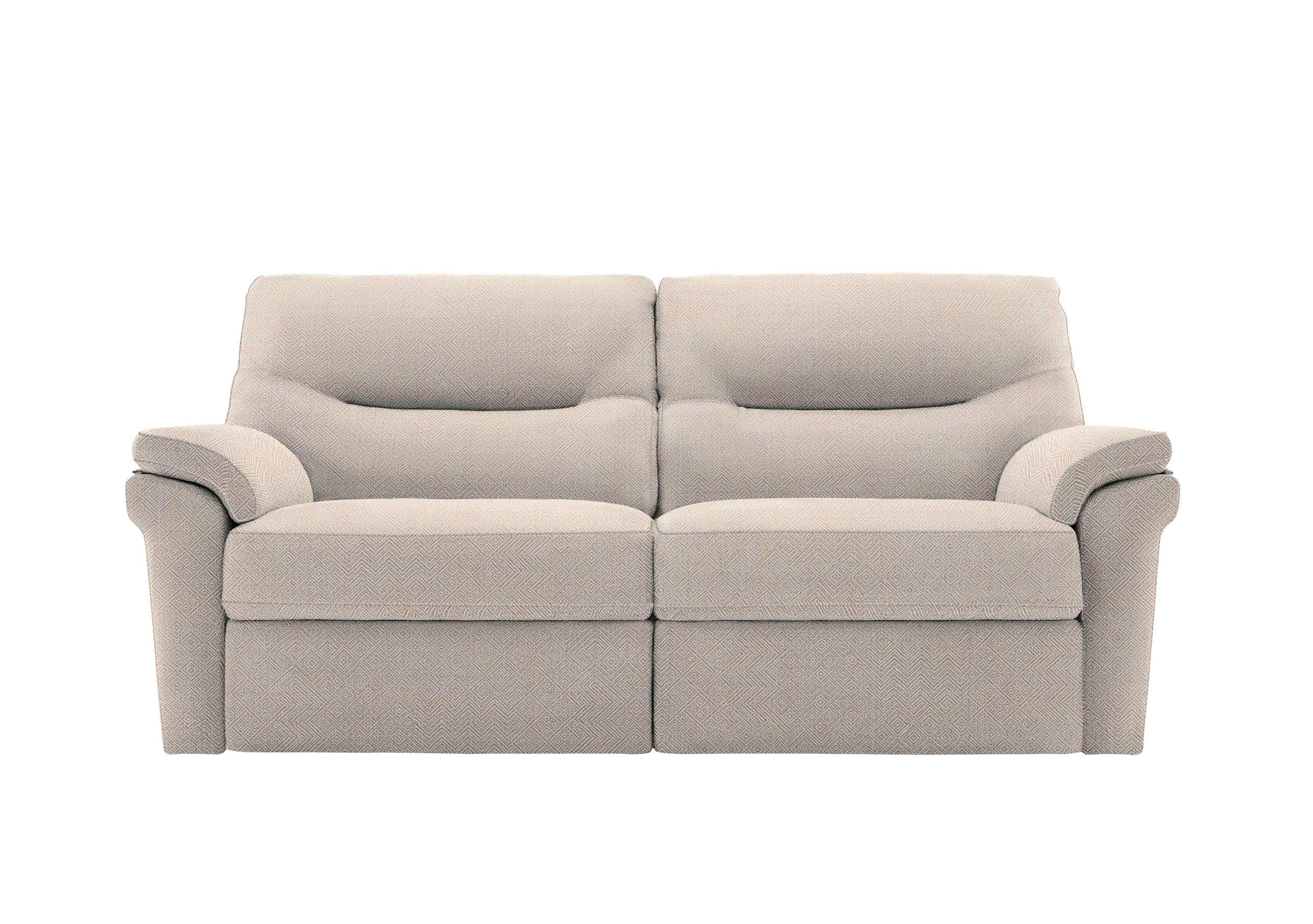 Seattle 3 Seater Fabric Power Recliner Sofa with Power Lumbar in B011 Nebular Blush on Furniture Village