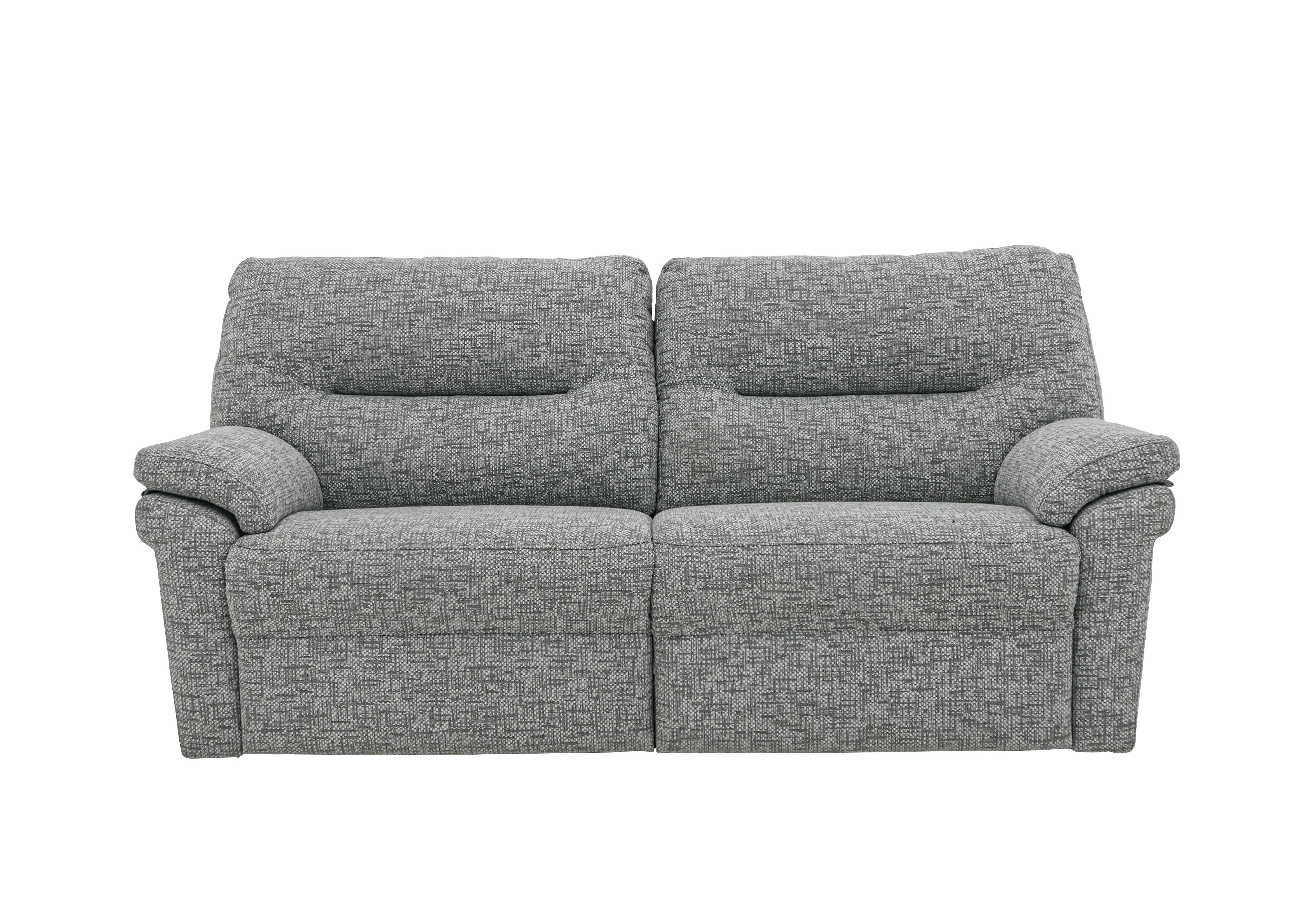 Seattle 3 Seater Fabric Power Recliner Sofa with Power Lumbar in B030 Remco Light Grey on Furniture Village