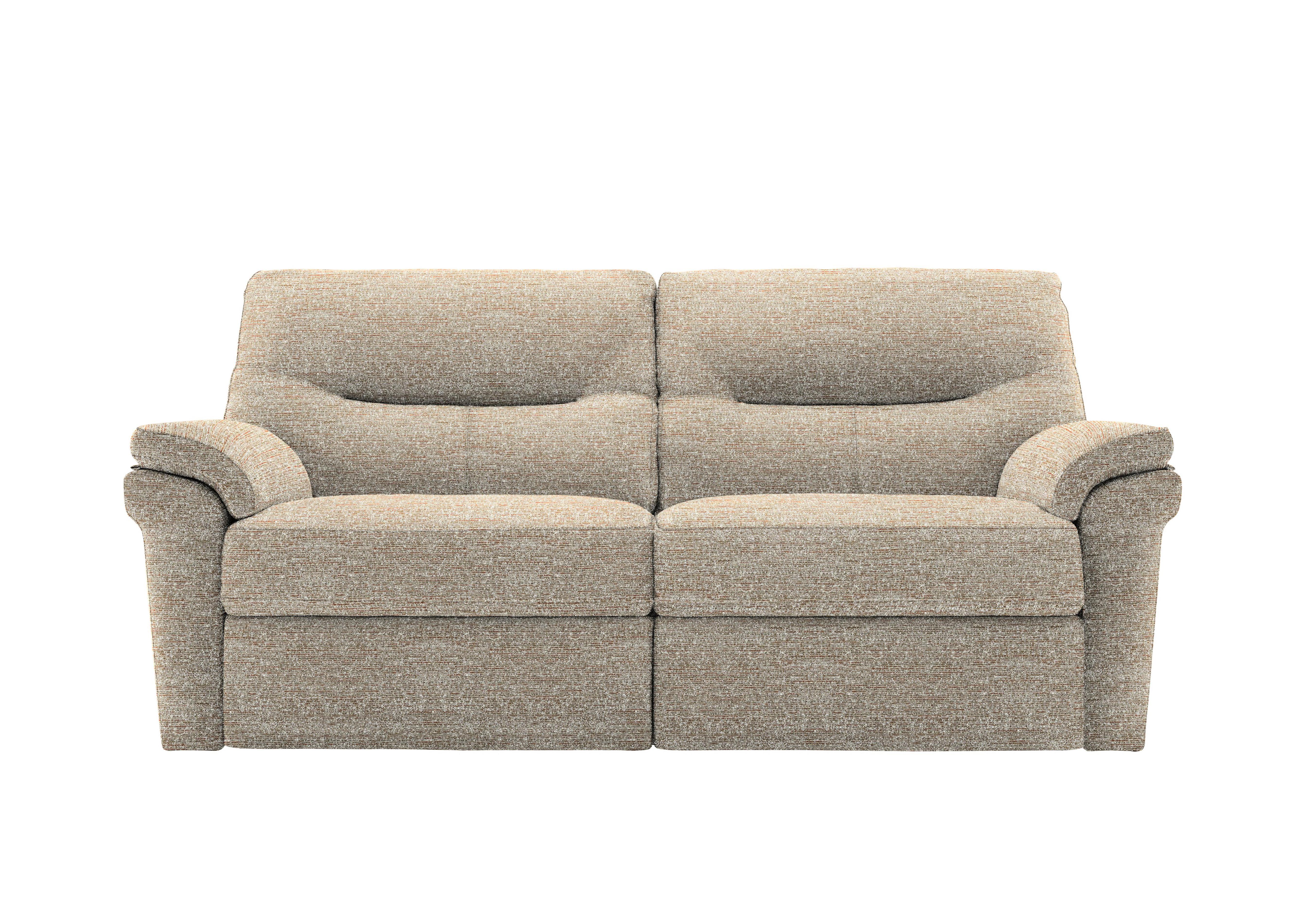 Seattle 3 Seater Fabric Power Recliner Sofa with Power Lumbar in C030 Kampala Beige on Furniture Village