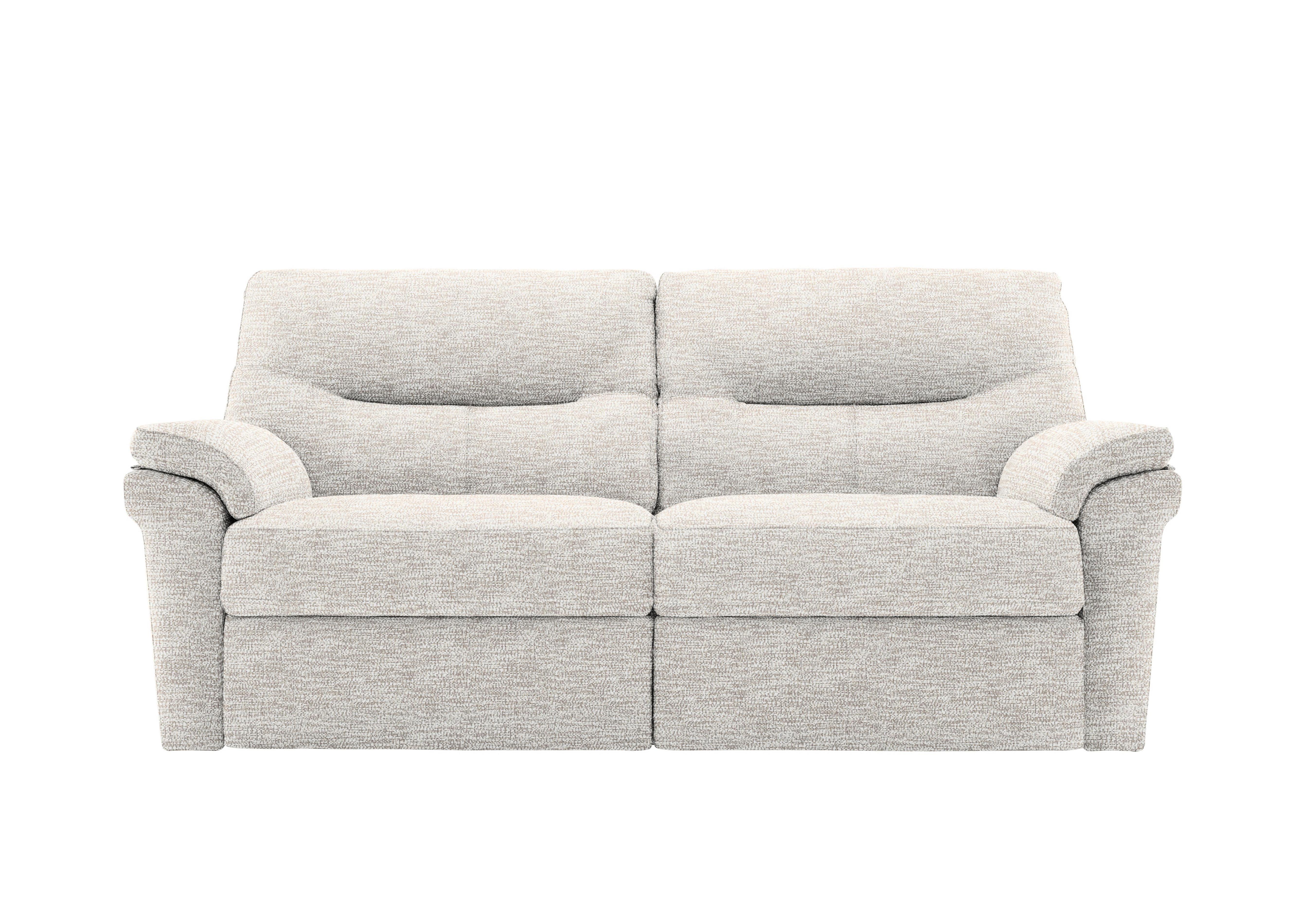 Seattle 3 Seater Fabric Power Recliner Sofa with Power Lumbar in C931 Rush Cream on Furniture Village