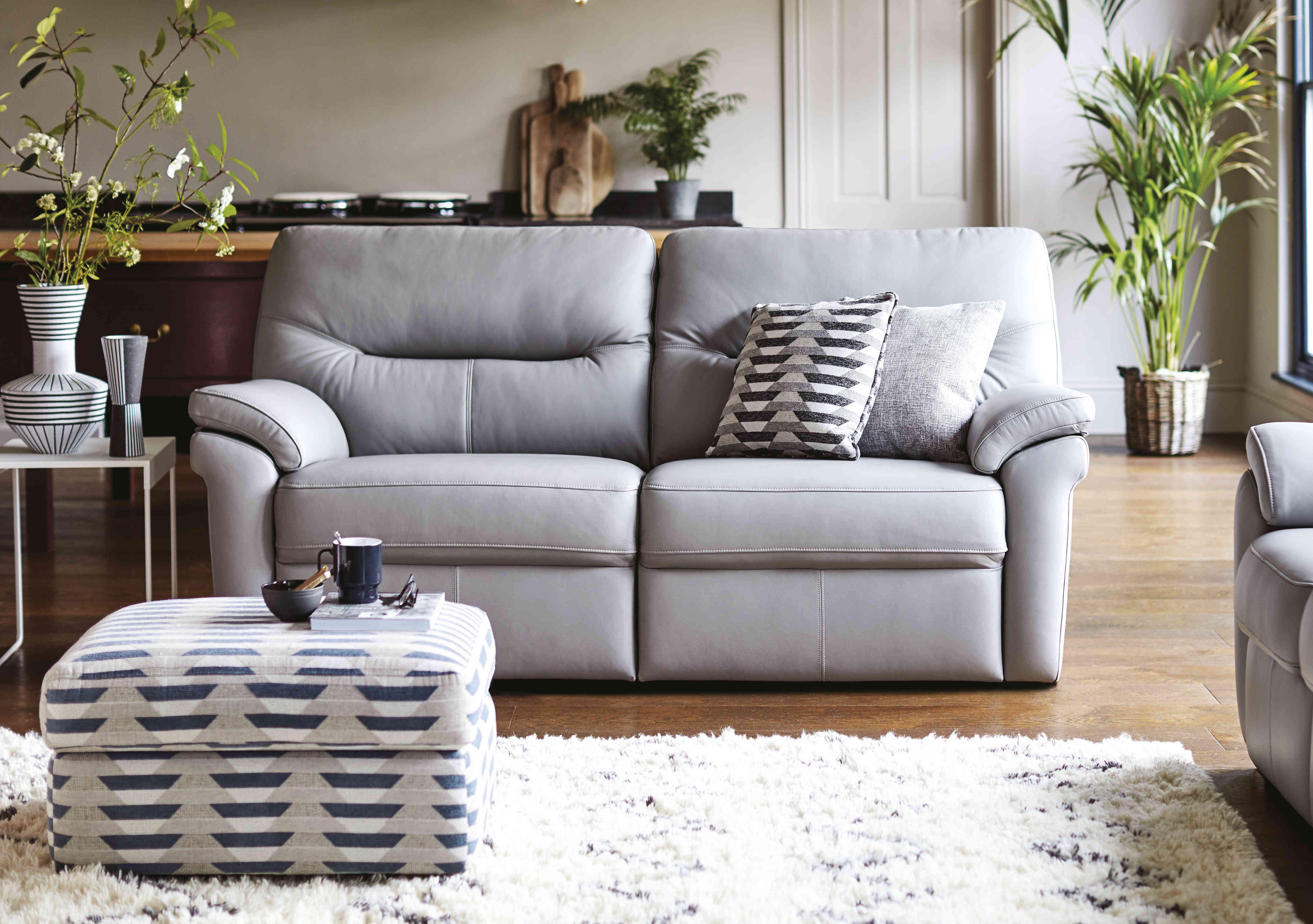 Seattle 3 Seater Leather Power Recliner Sofa with Power Lumbar in  on Furniture Village