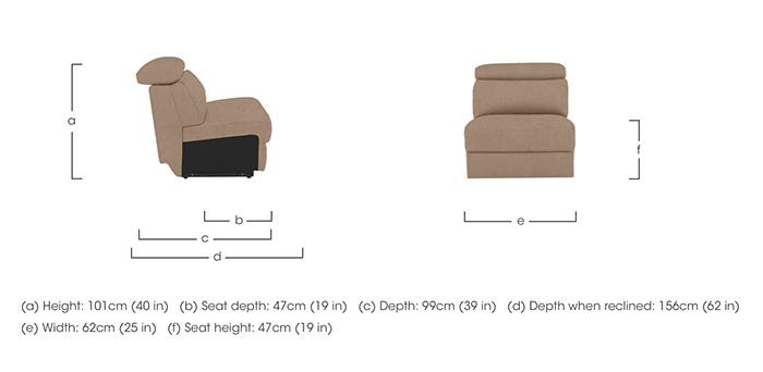Davide Fabric Armless Unit in  on Furniture Village