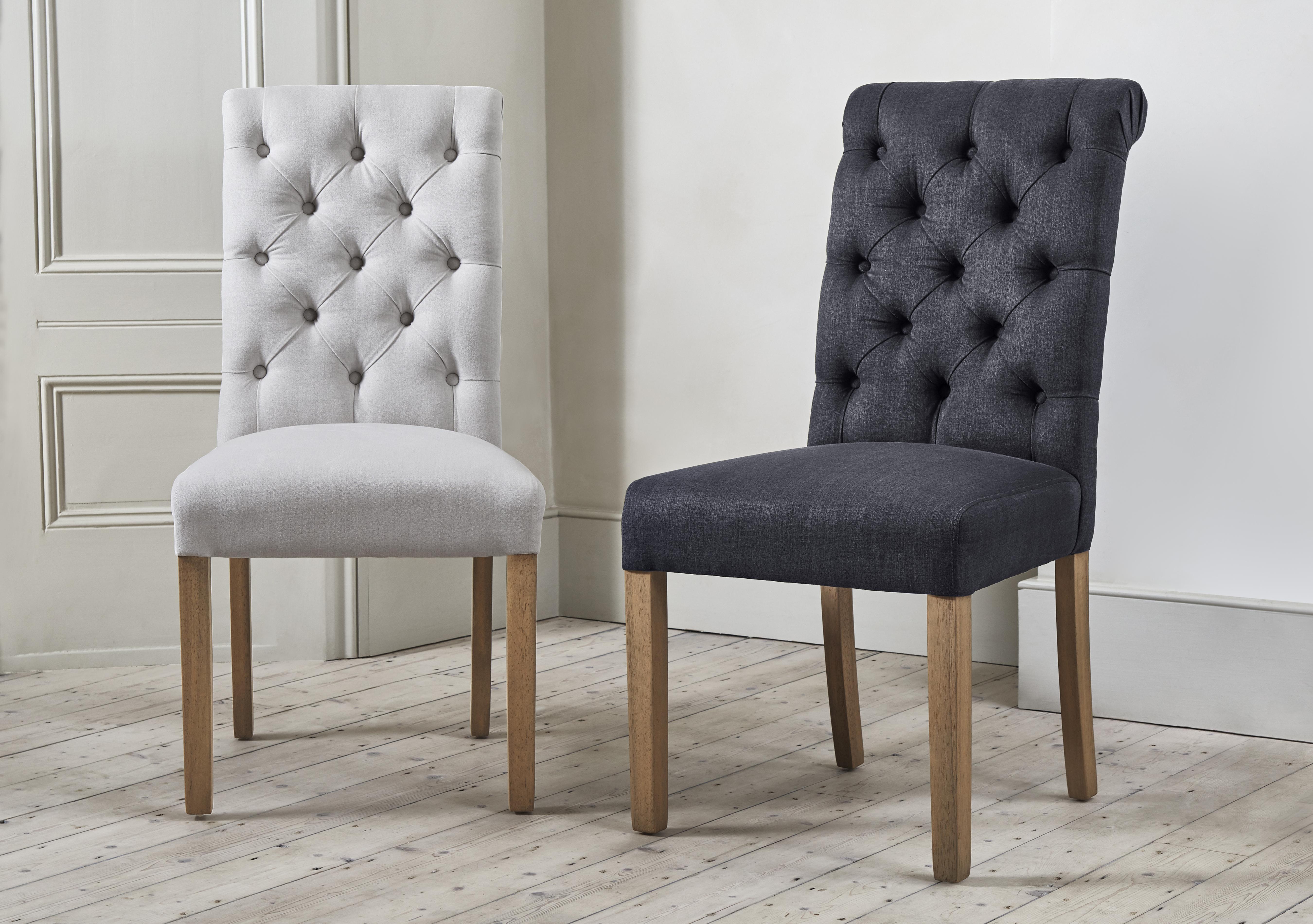 Hamilton Pair of Button Back Dining Chairs in  on Furniture Village