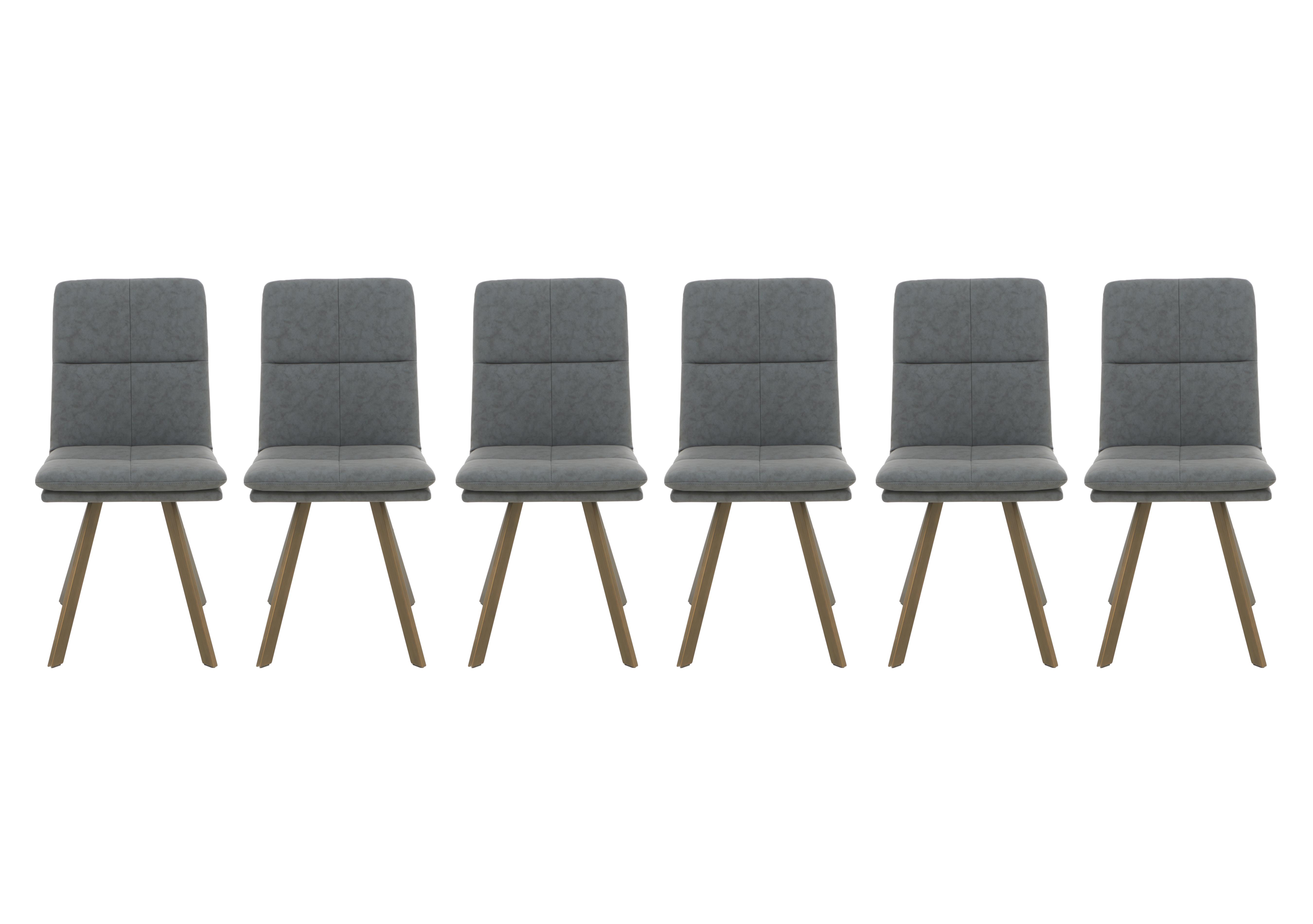 Veyron Set of 6 Dining Chairs in Grey on Furniture Village