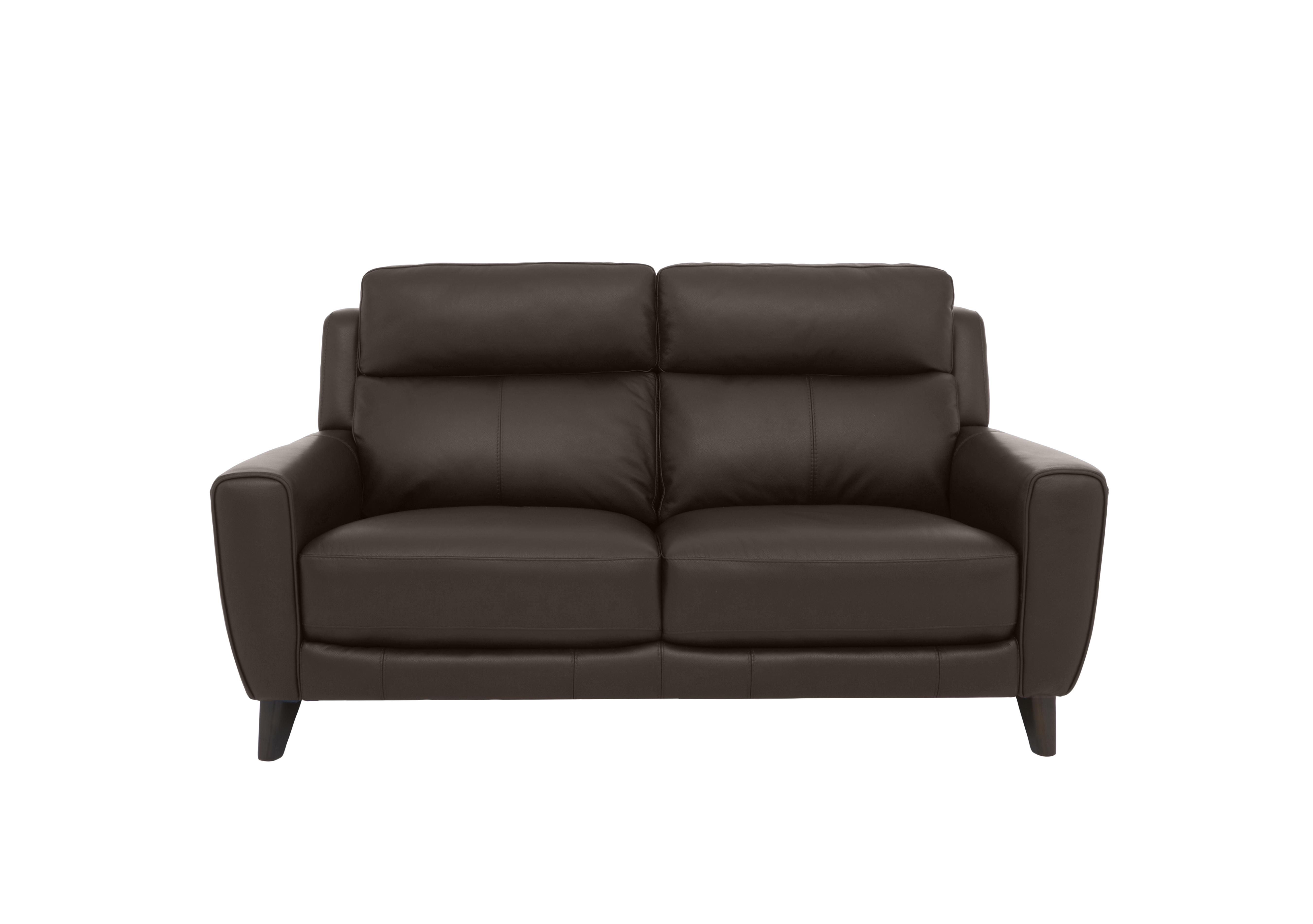 Zen 2 Seater Leather Sofa in Bx-037c Walnut on Furniture Village