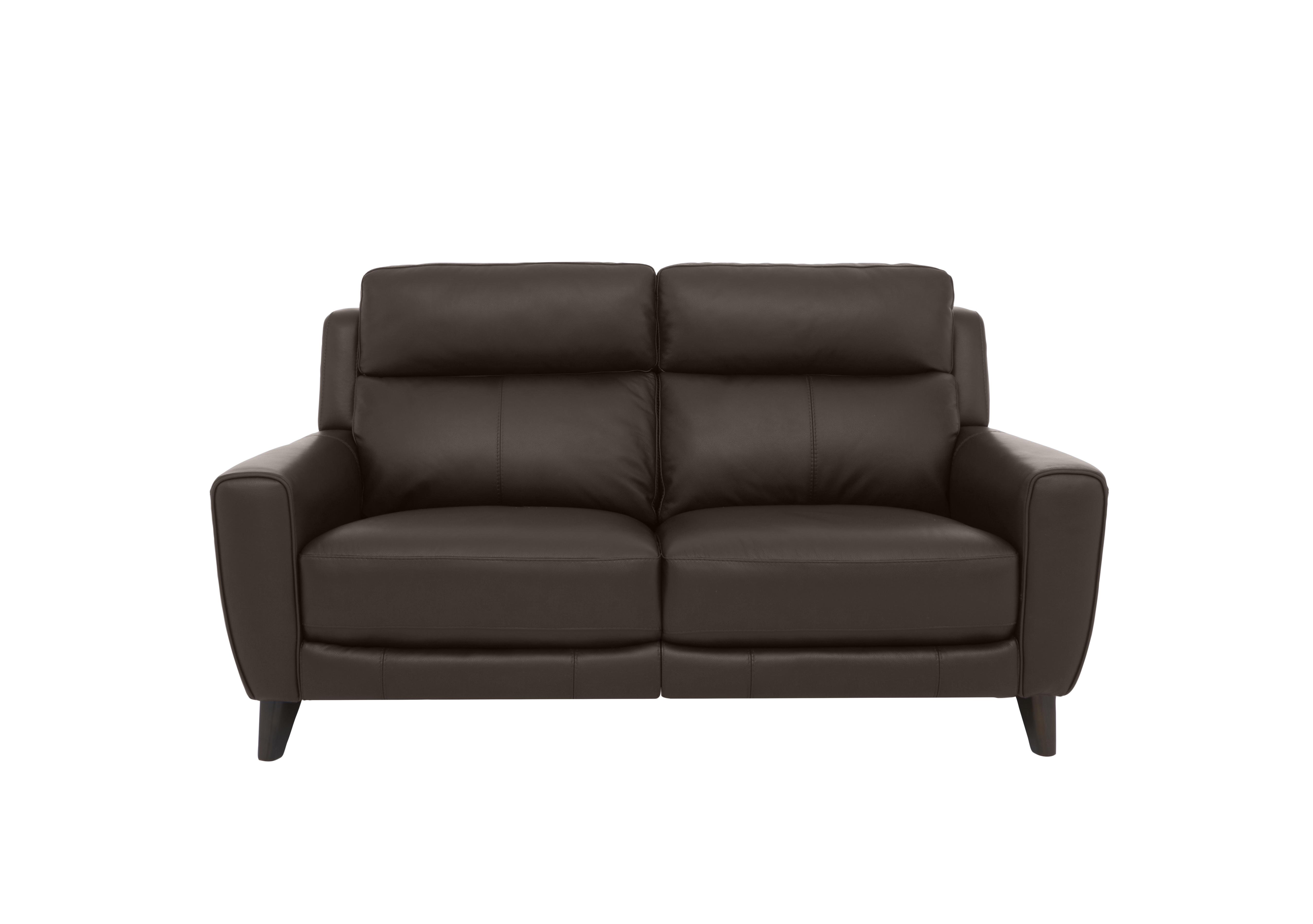 Zen 2 Seater Leather Sofa in Bx-037c Walnut on Furniture Village