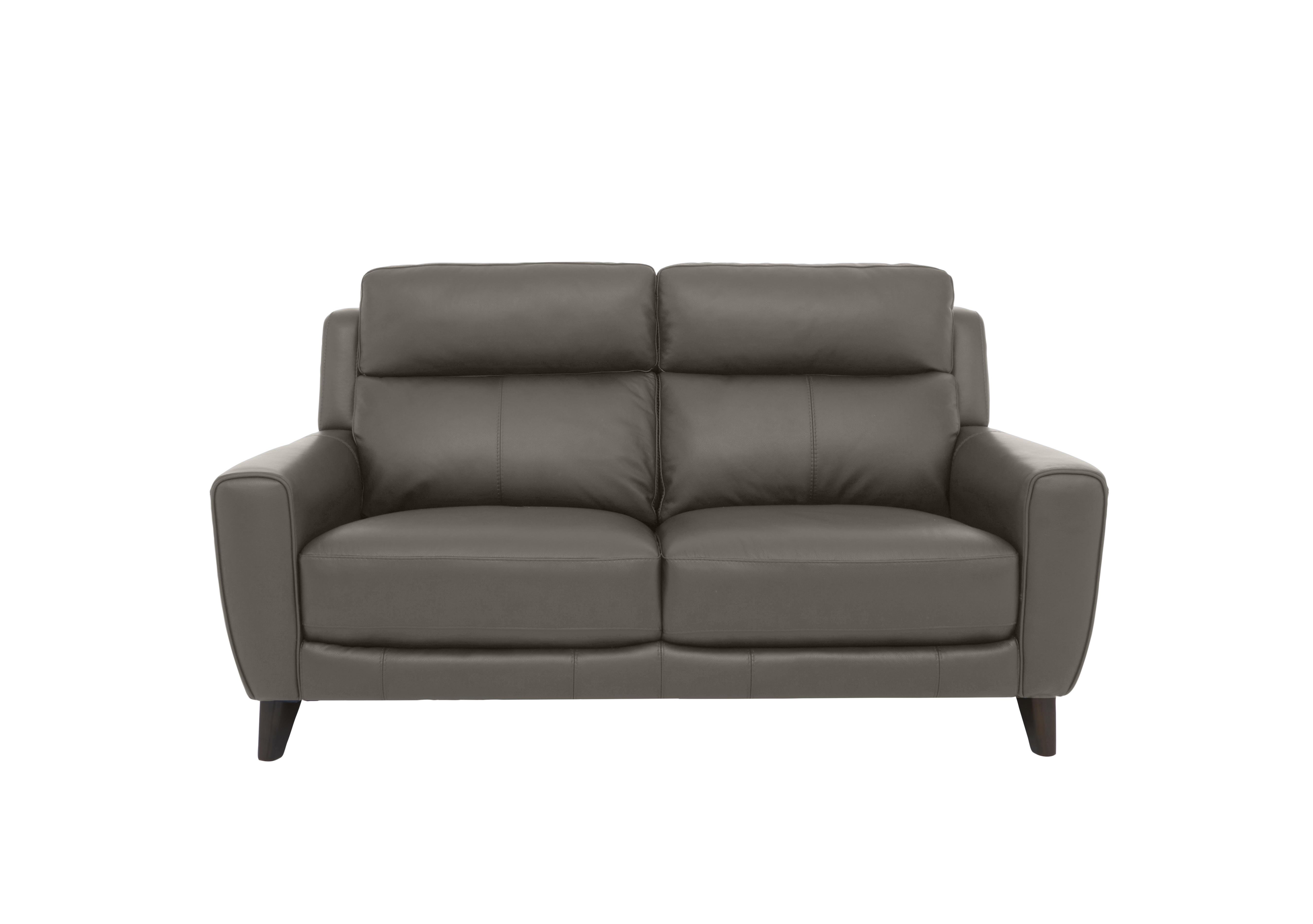 Zen 2 Seater Leather Sofa in Bx-042e Elephant on Furniture Village