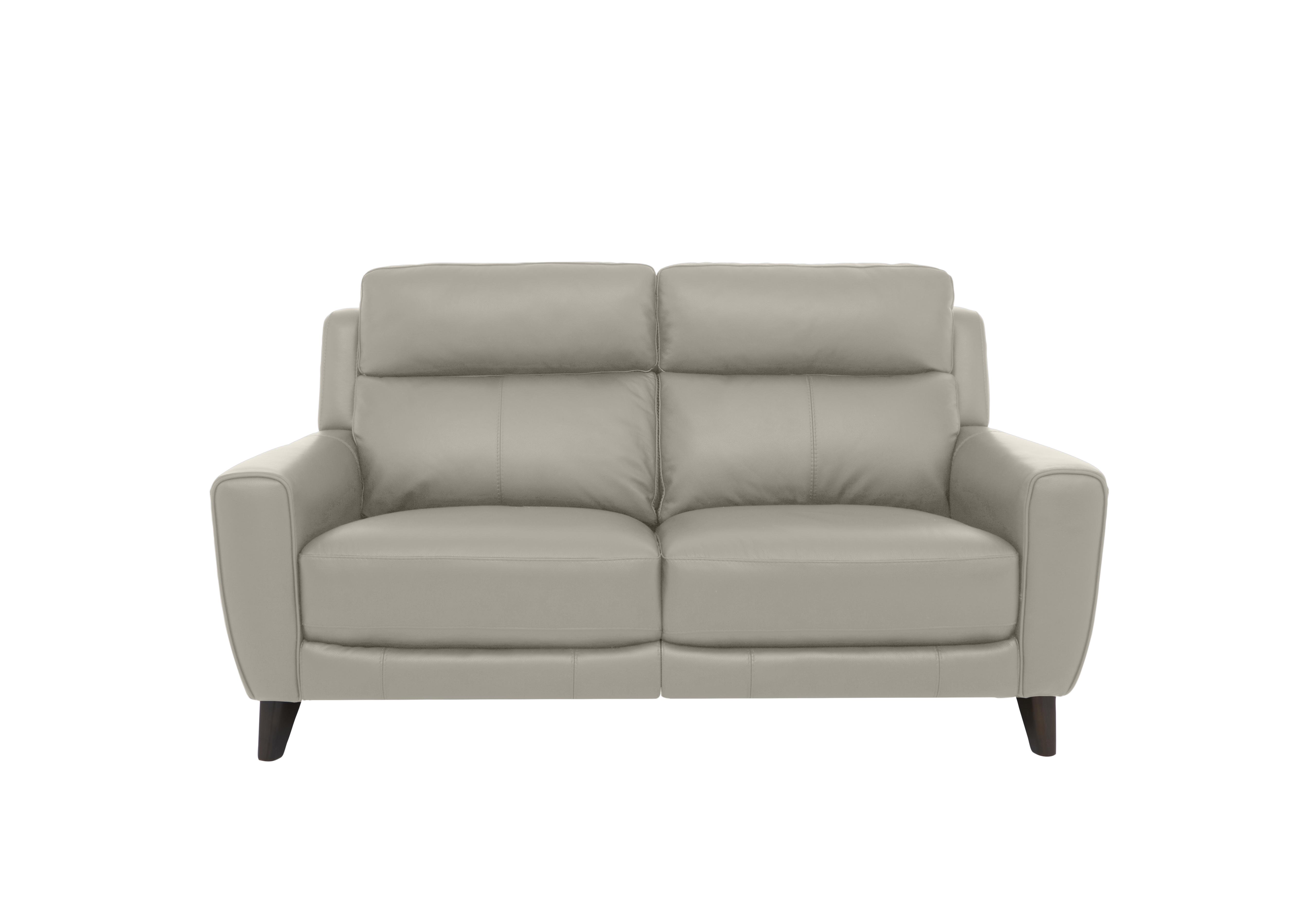 Zen 2 Seater Leather Sofa in Bx-251e Grey on Furniture Village