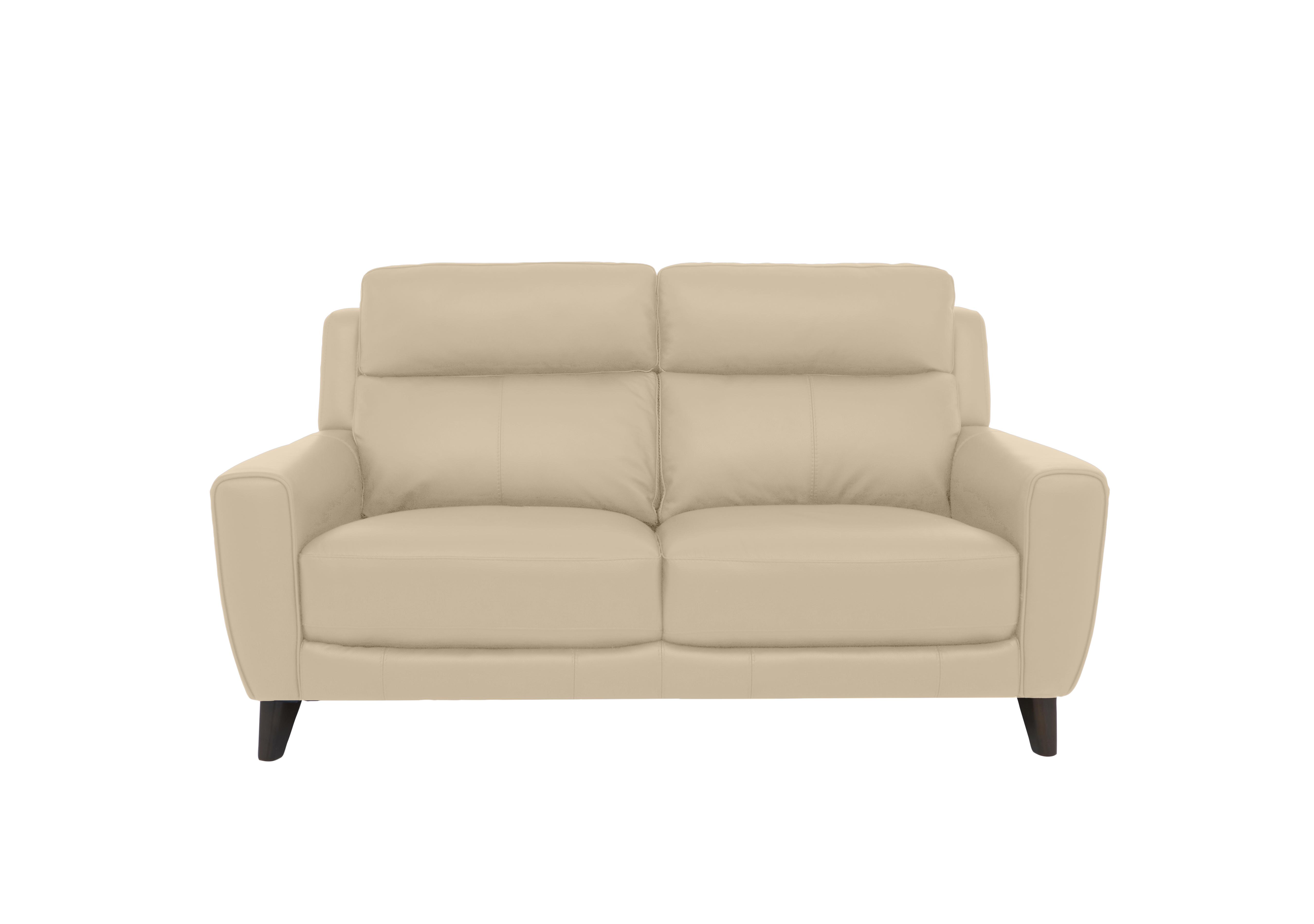 Zen 2 Seater Leather Sofa in Bx-862c Bisque on Furniture Village