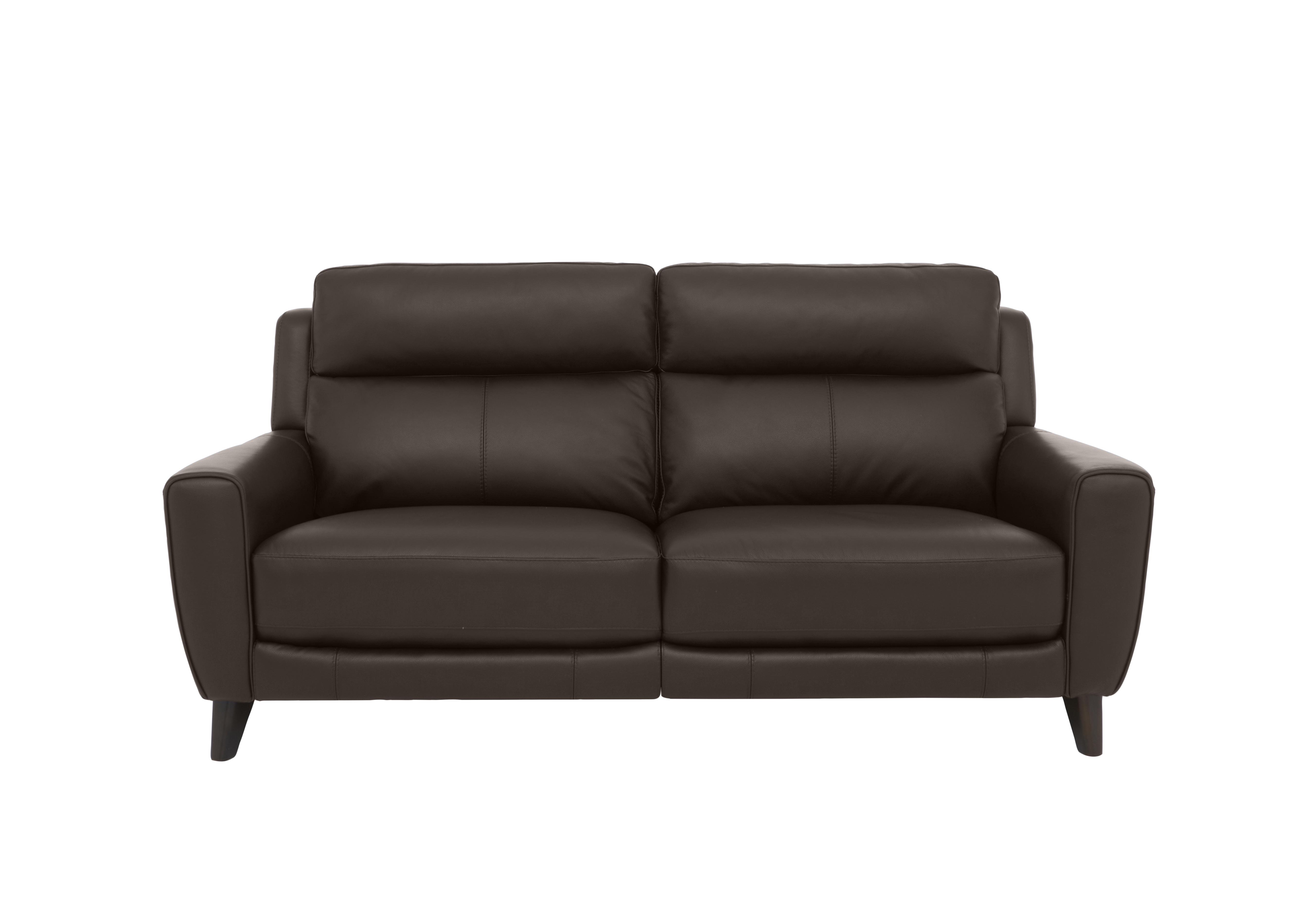 Zen 3 Seater Leather Sofa in Bx-037c Walnut on Furniture Village