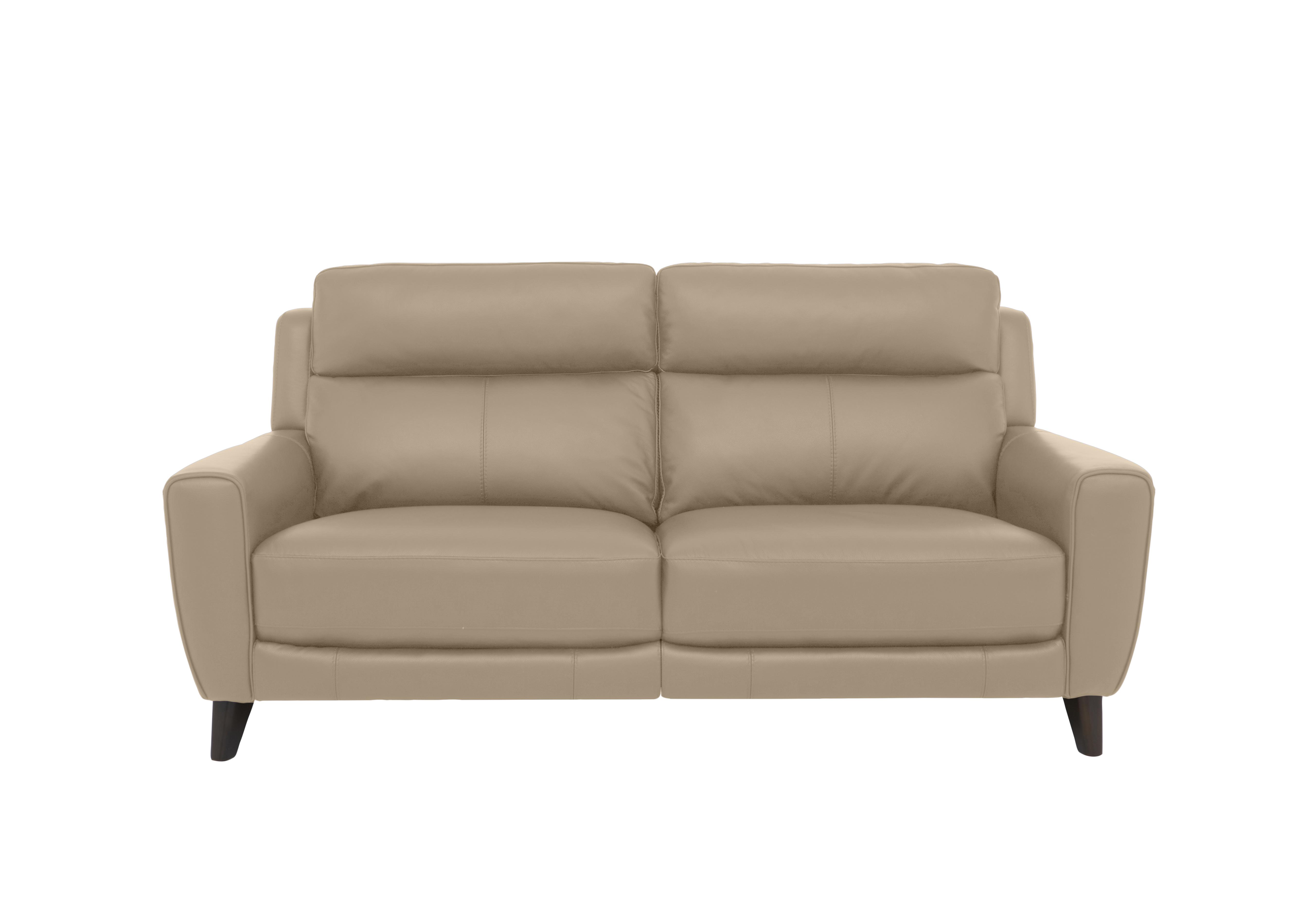Zen 3 Seater Leather Sofa in Bx-039c Pebble on Furniture Village