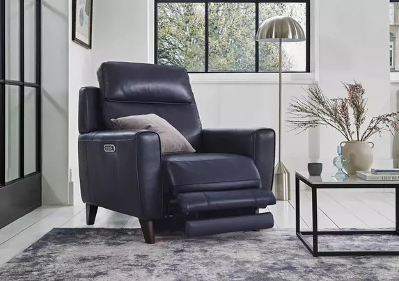 Zen Leather Power Recliner Chair with Power Headrest and Power Lumbar