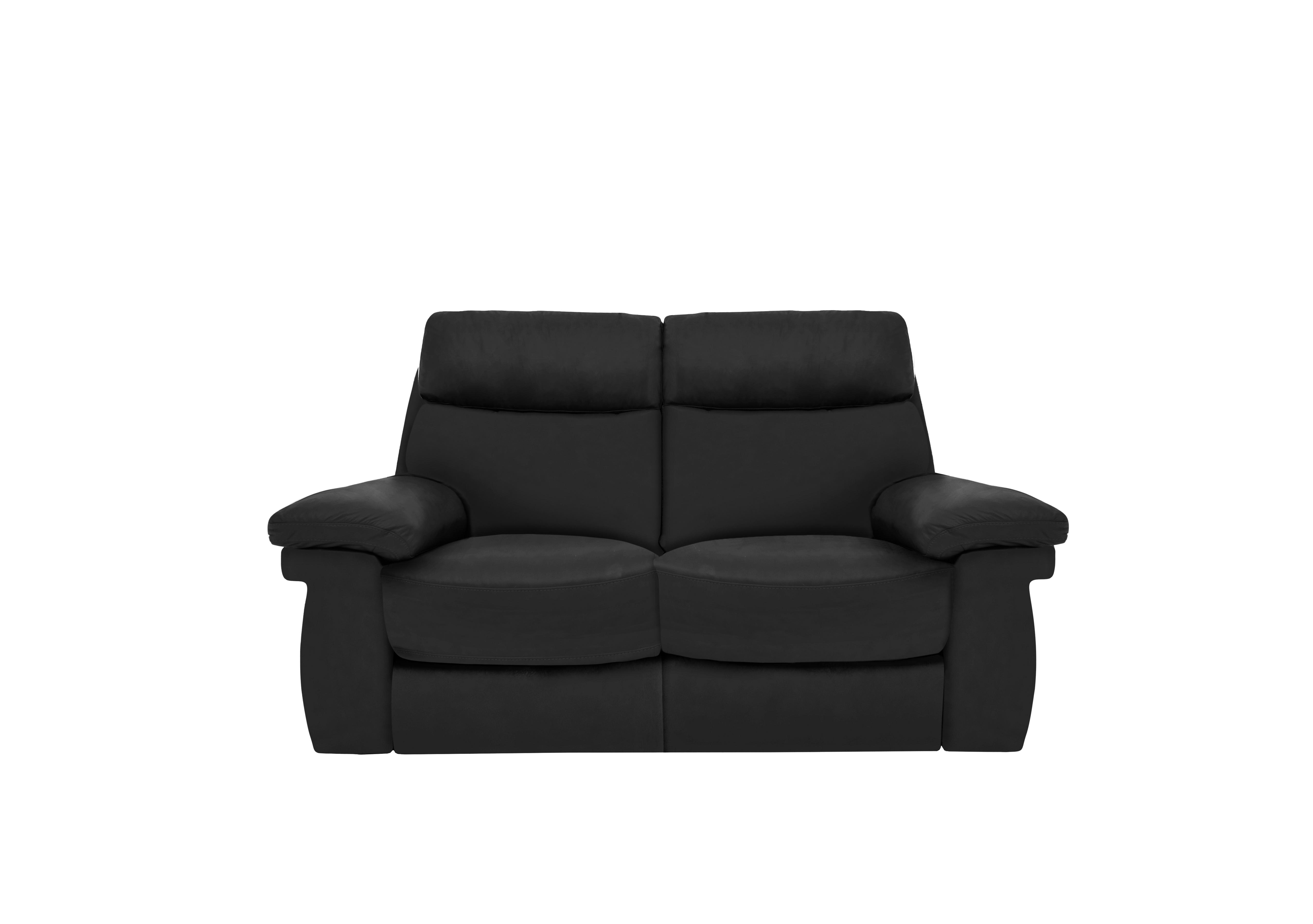 Serene 2 Seater Leather Sofa in Bx-023c Black on Furniture Village