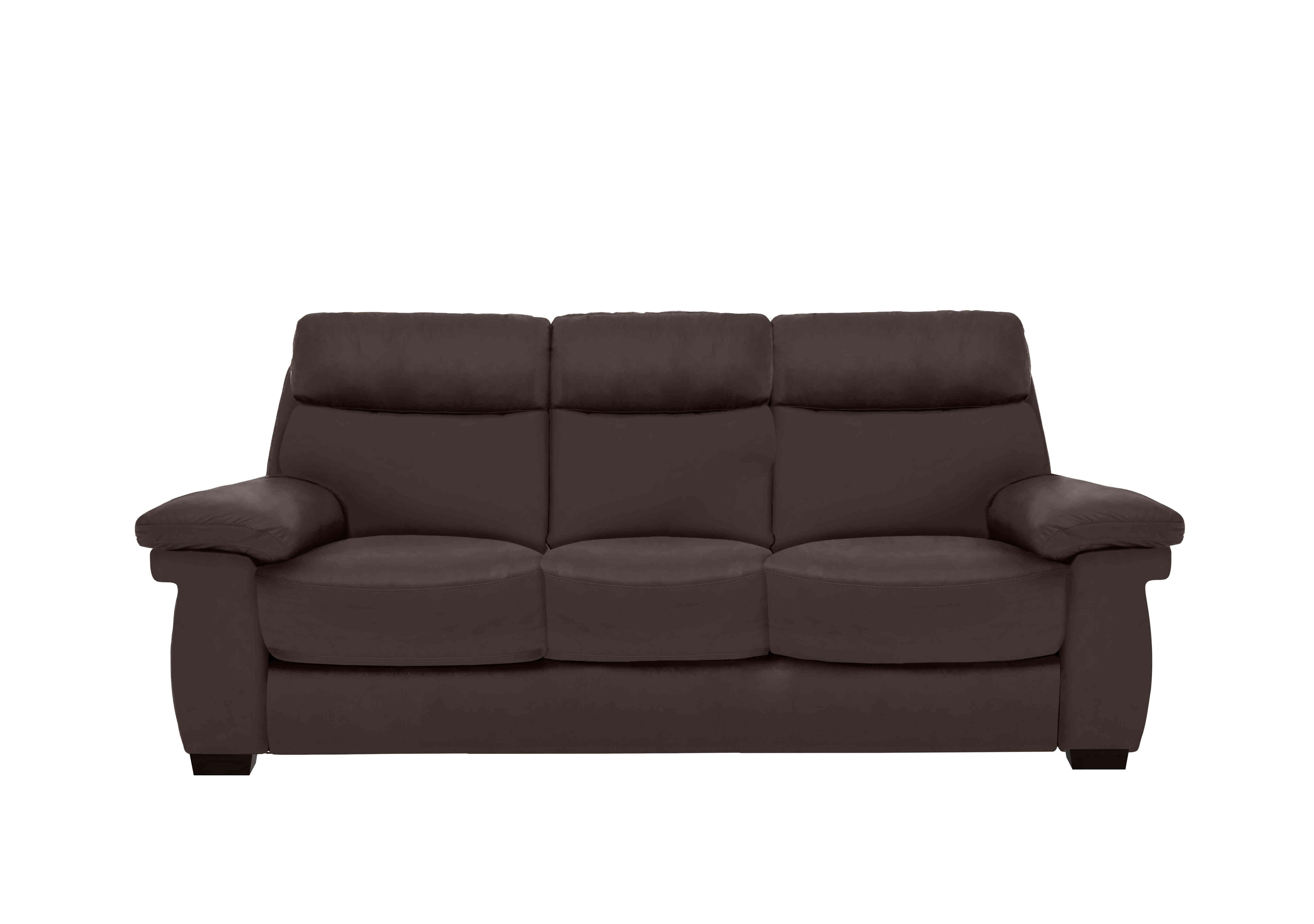 Serene 3 Seater Leather Sofa in Bx-037c Walnut on Furniture Village