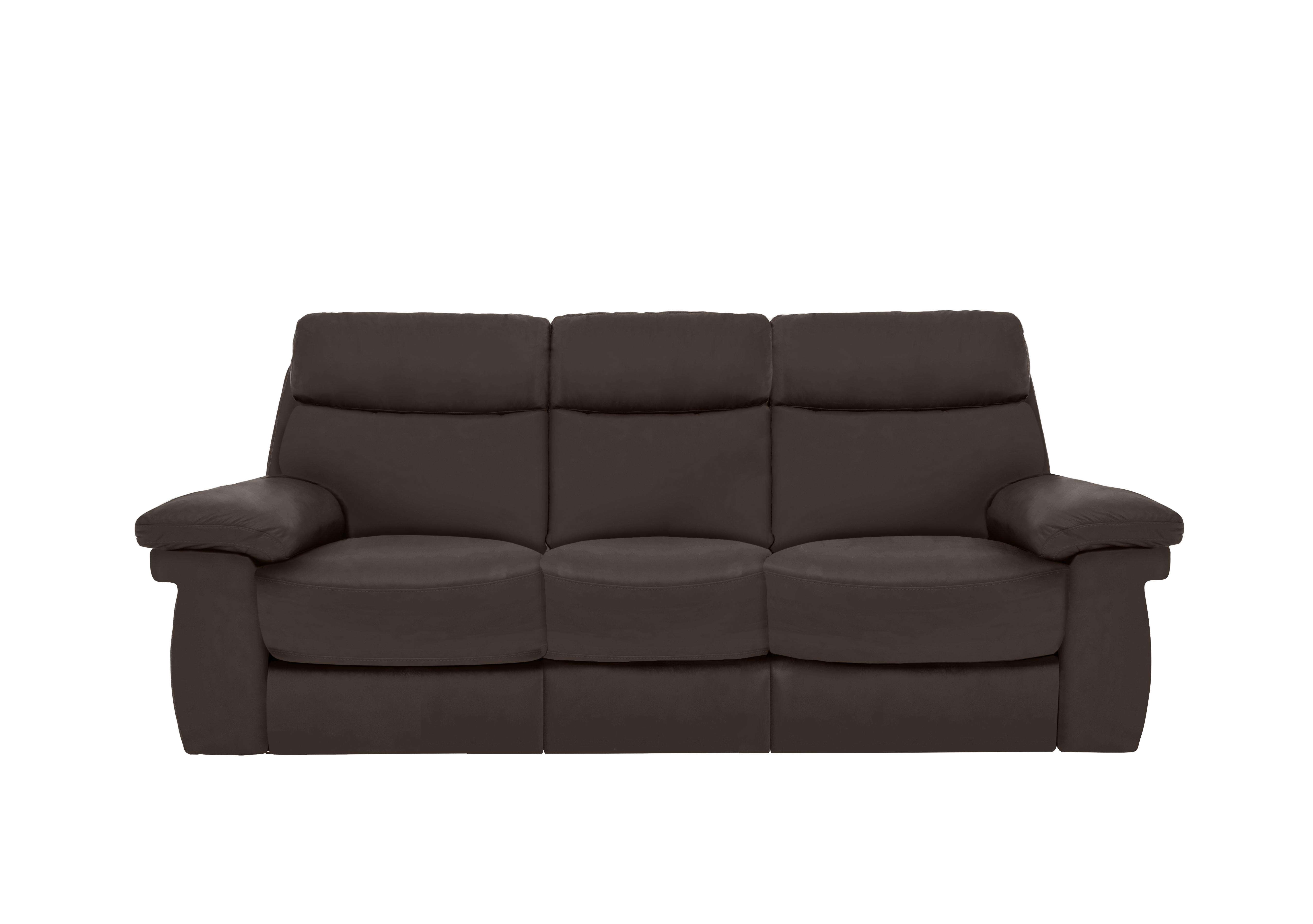 Serene 3 Seater Leather Sofa in Bx-037c Walnut on Furniture Village