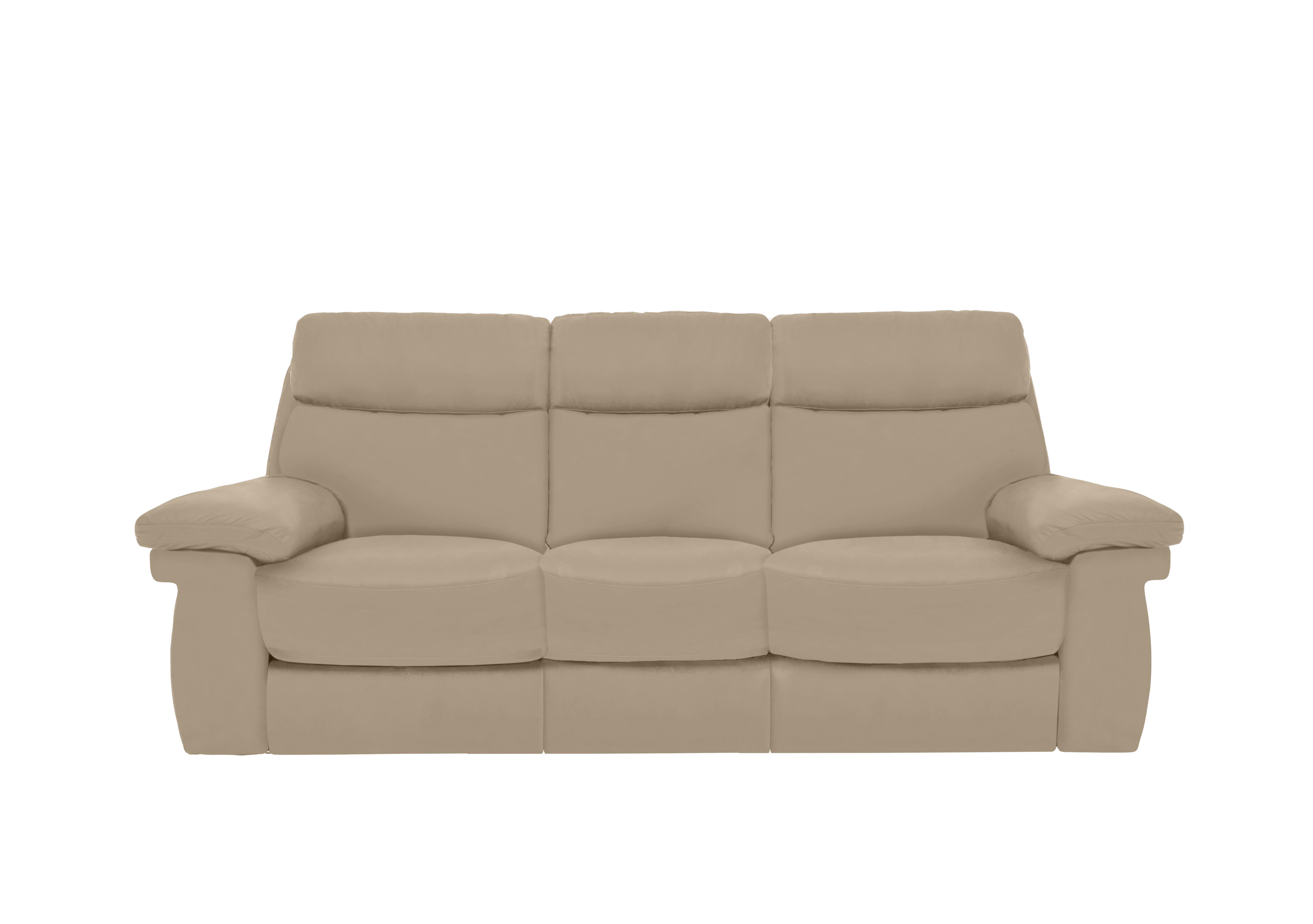 Serene 3 Seater Leather Sofa in Bx-039c Pebble on Furniture Village