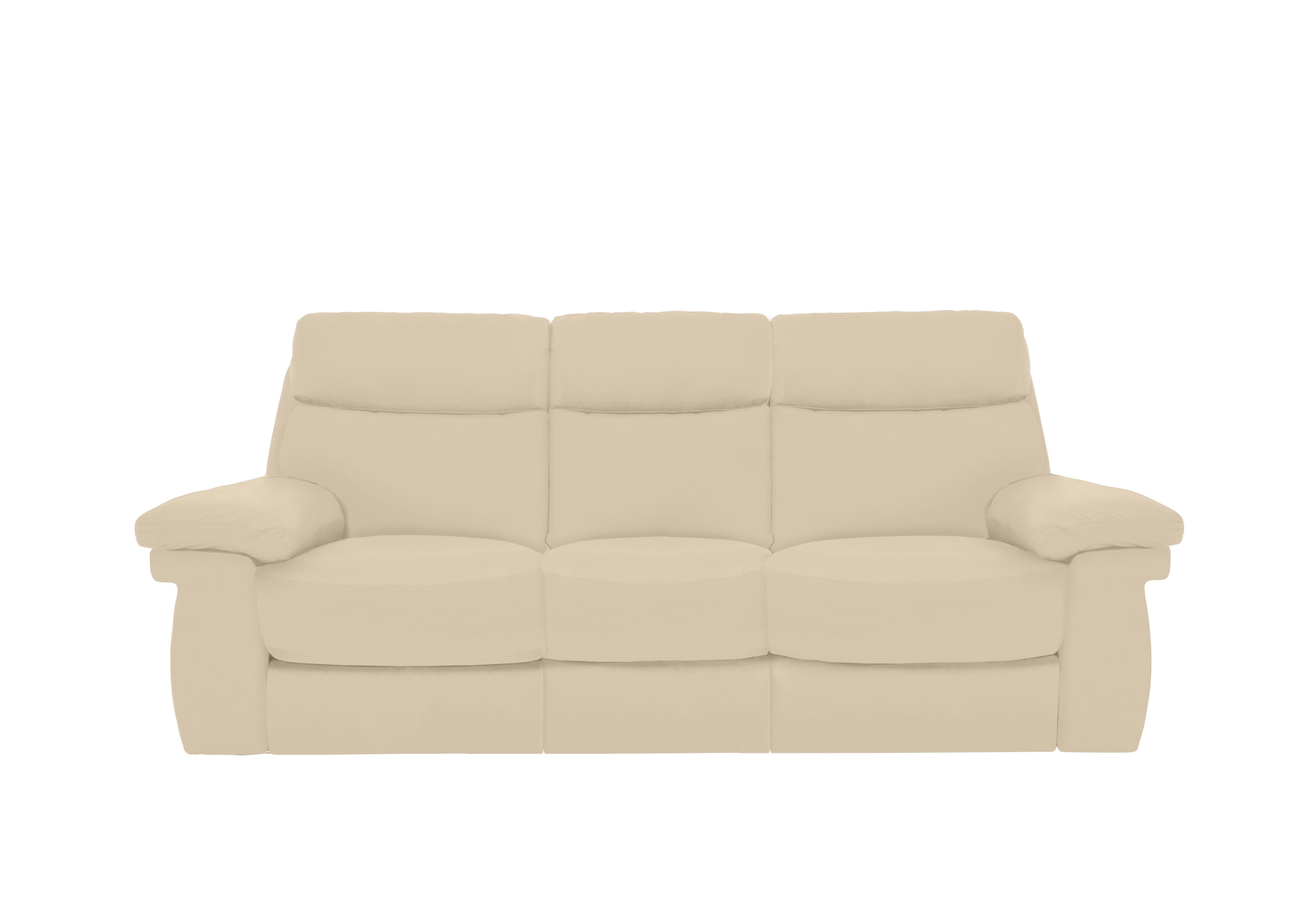 Serene 3 Seater Leather Power Recliner Sofa with Power Headrests and Power Lumbar in Bx-862c Bisque on Furniture Village