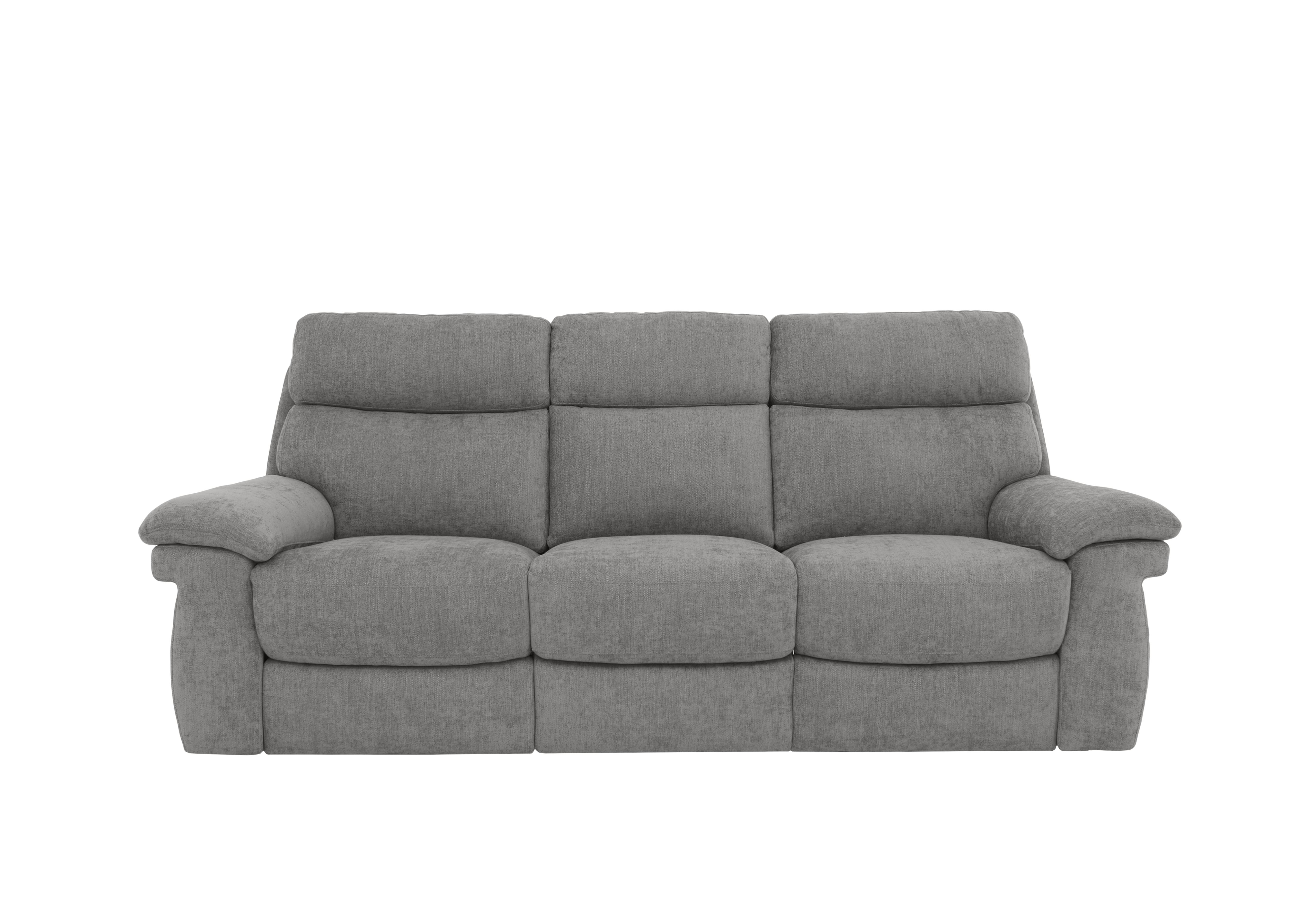 Serene 3 Seater Fabric Power Recliner Sofa with Drop Down Table in Fab-Meo-R24 Haze on Furniture Village