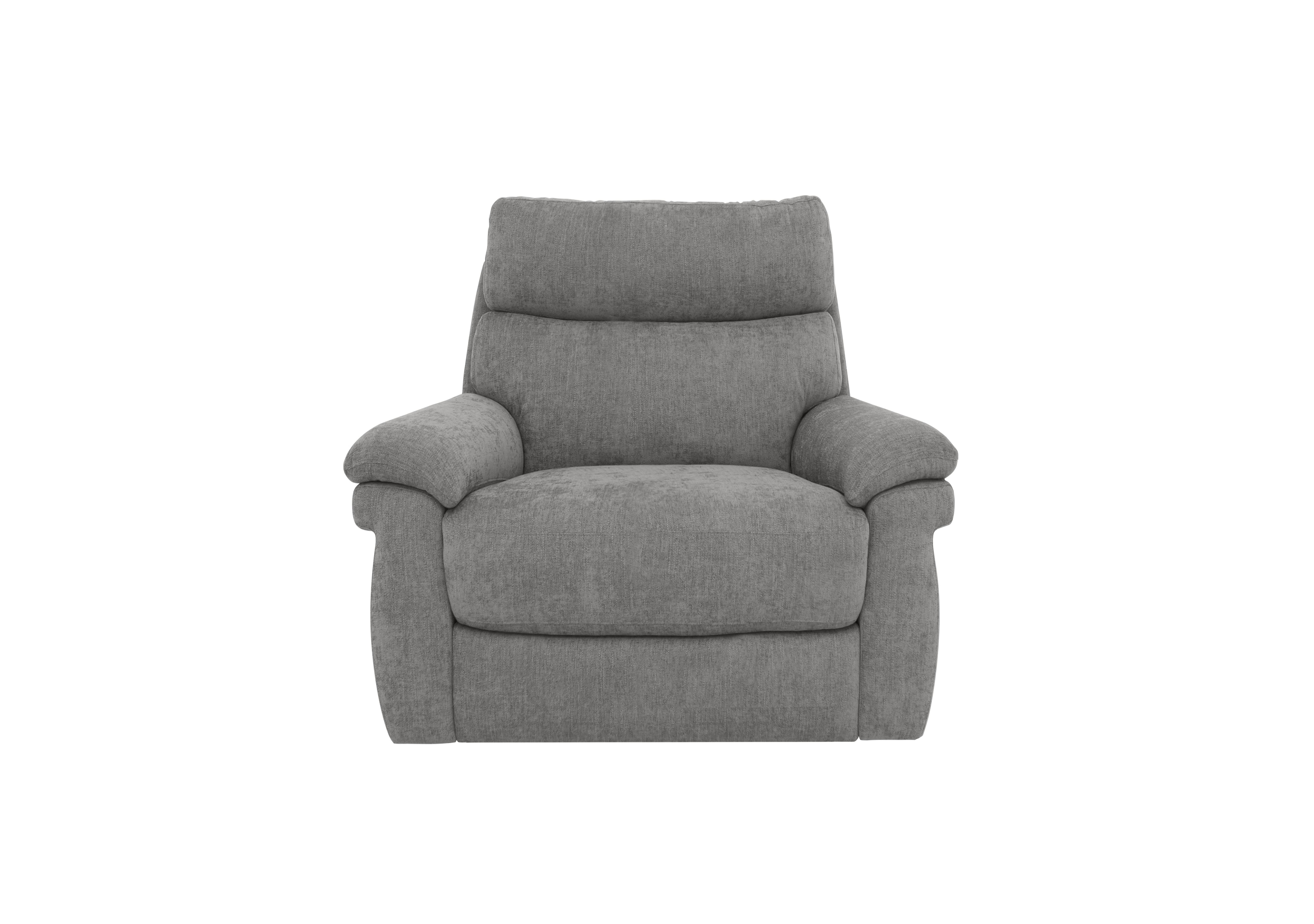 Serene Fabric Power Recliner Chair with Power Headrest and Power Lumbar in Fab-Meo-R24 Haze on Furniture Village