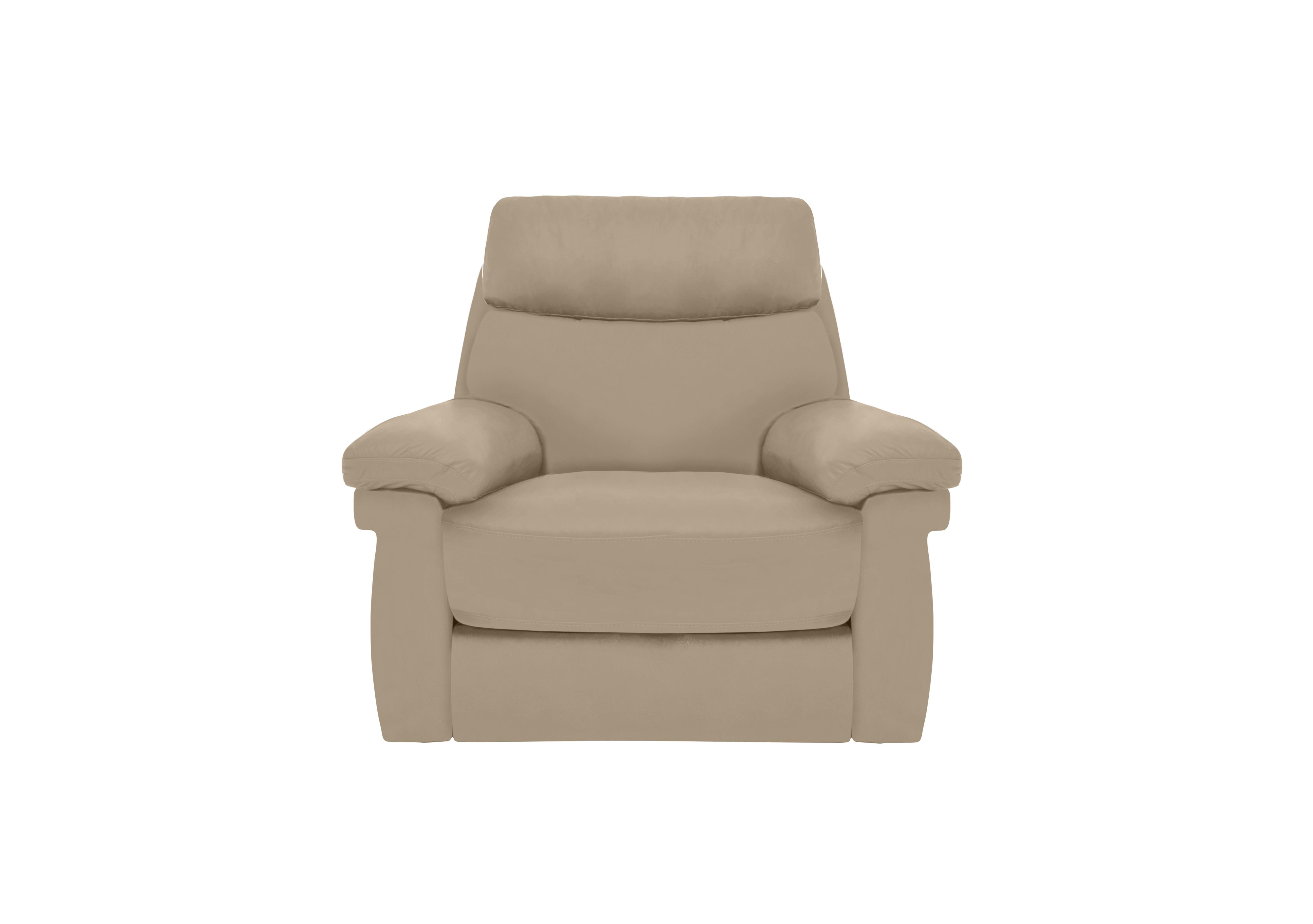 Serene Leather Power Recliner Chair with Power Headrest and Power Lumbar in Bx-039c Pebble on Furniture Village