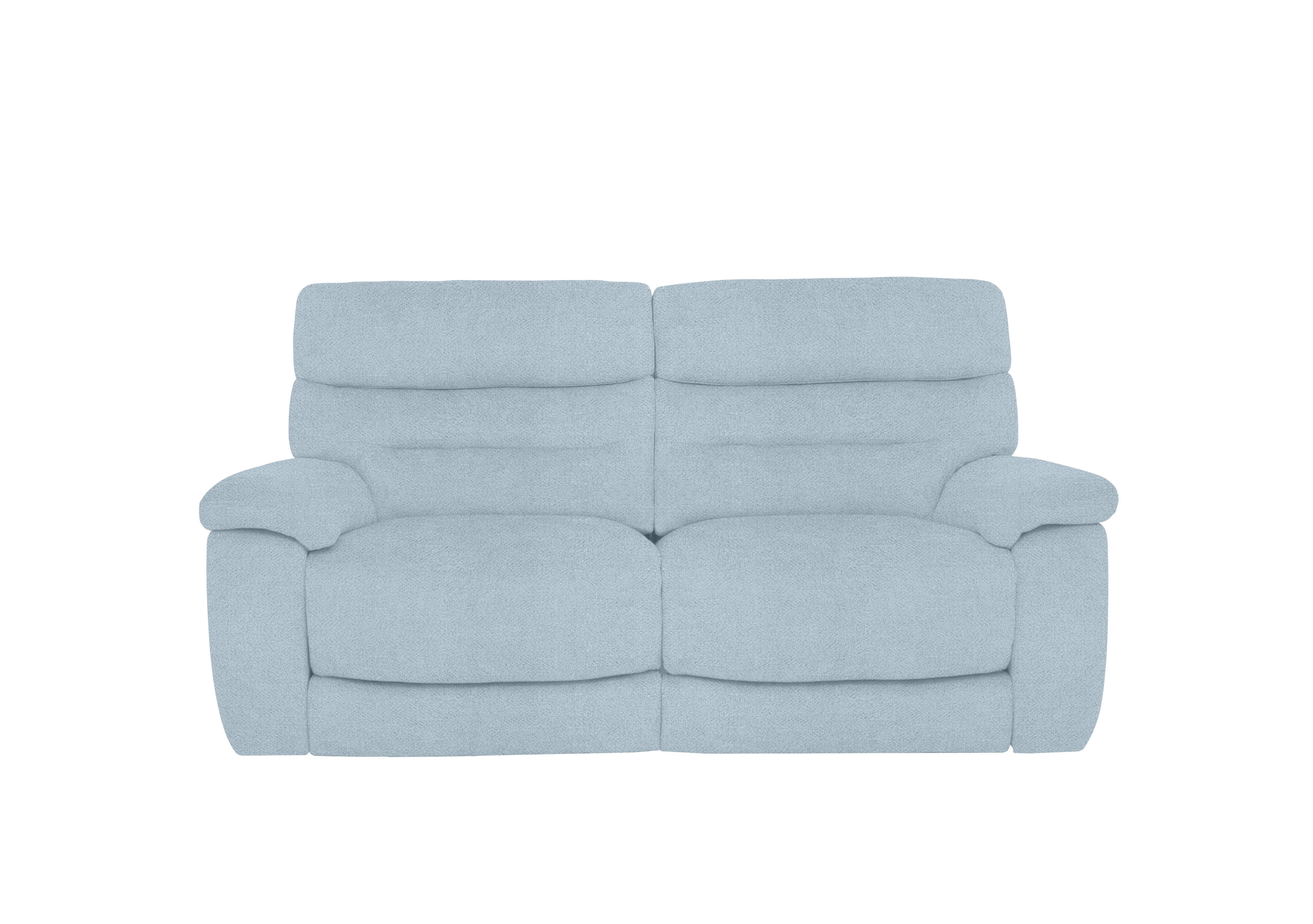 Nimbus 2 Seater Fabric Power Recliner Sofa with Power Headrests and Power Lumbar in Fab-Meo-R17 Baby Blue on Furniture Village