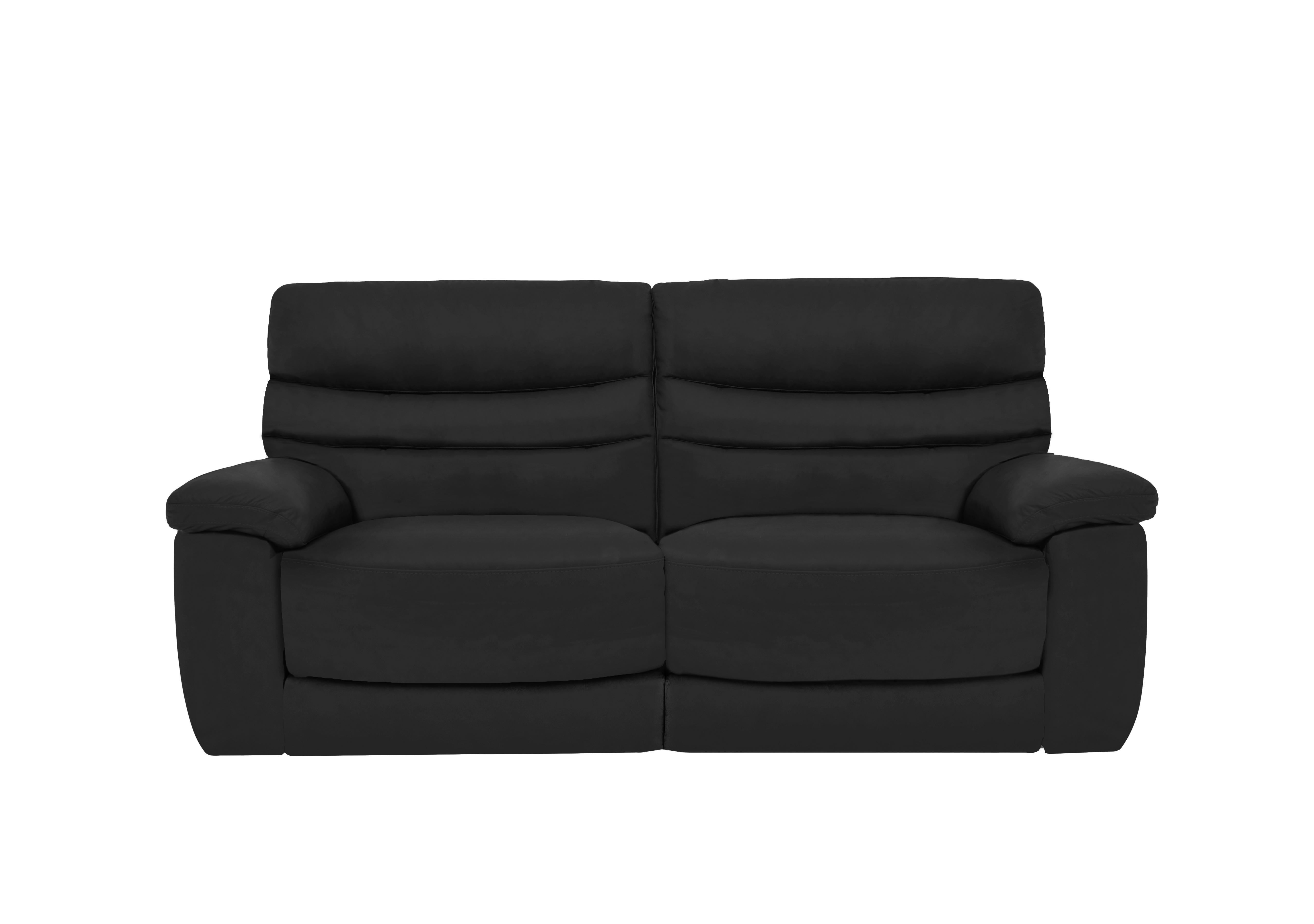 Nimbus 3 Seater Leather Sofa in Bx-023c Black on Furniture Village