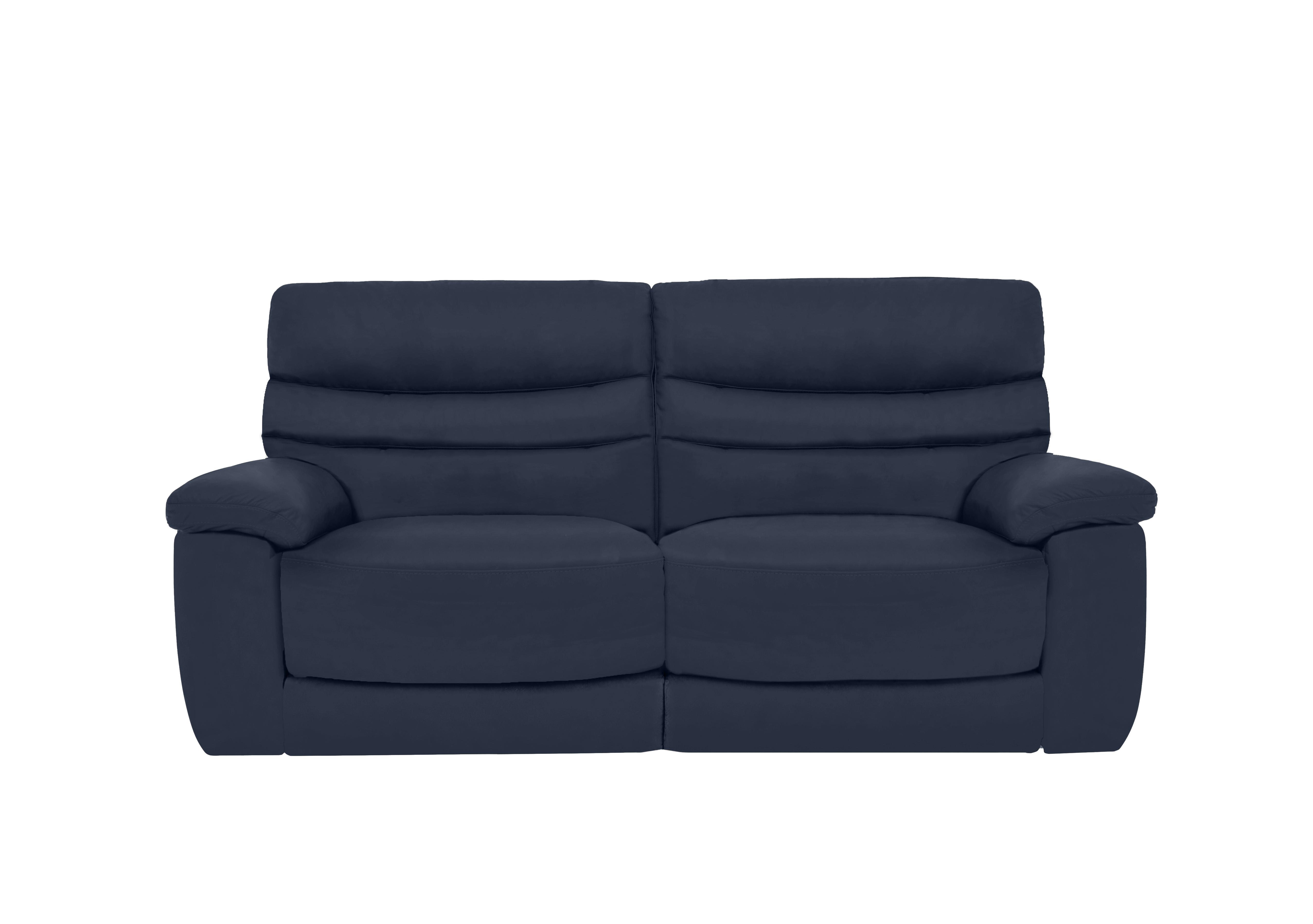 Nimbus 3 Seater Leather Power Recliner Sofa with Power Headrests in Bx-036c Navy on Furniture Village