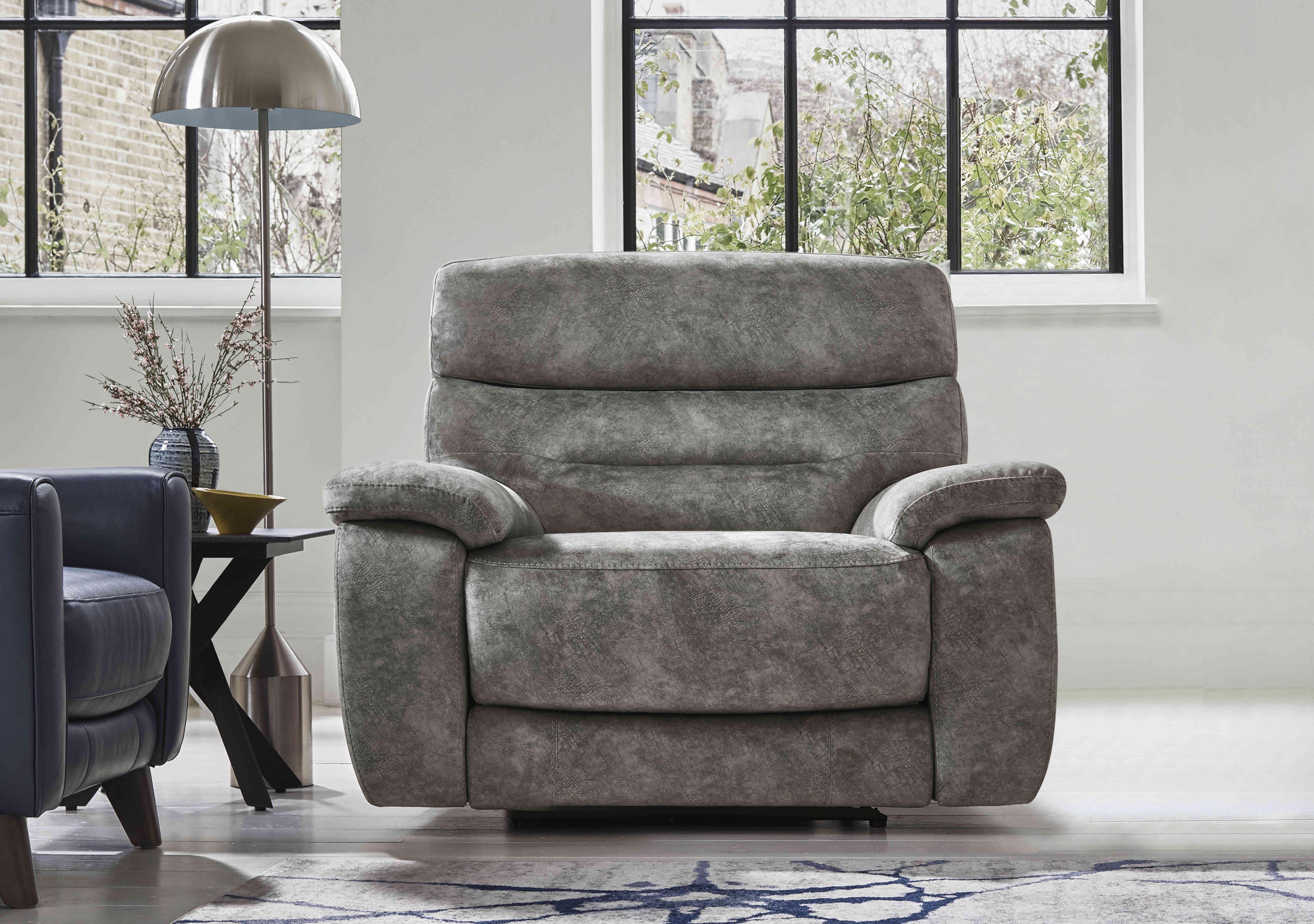 Nimbus Fabric Power Recliner Chair with Power Headrest and Power Lumbar in  on Furniture Village