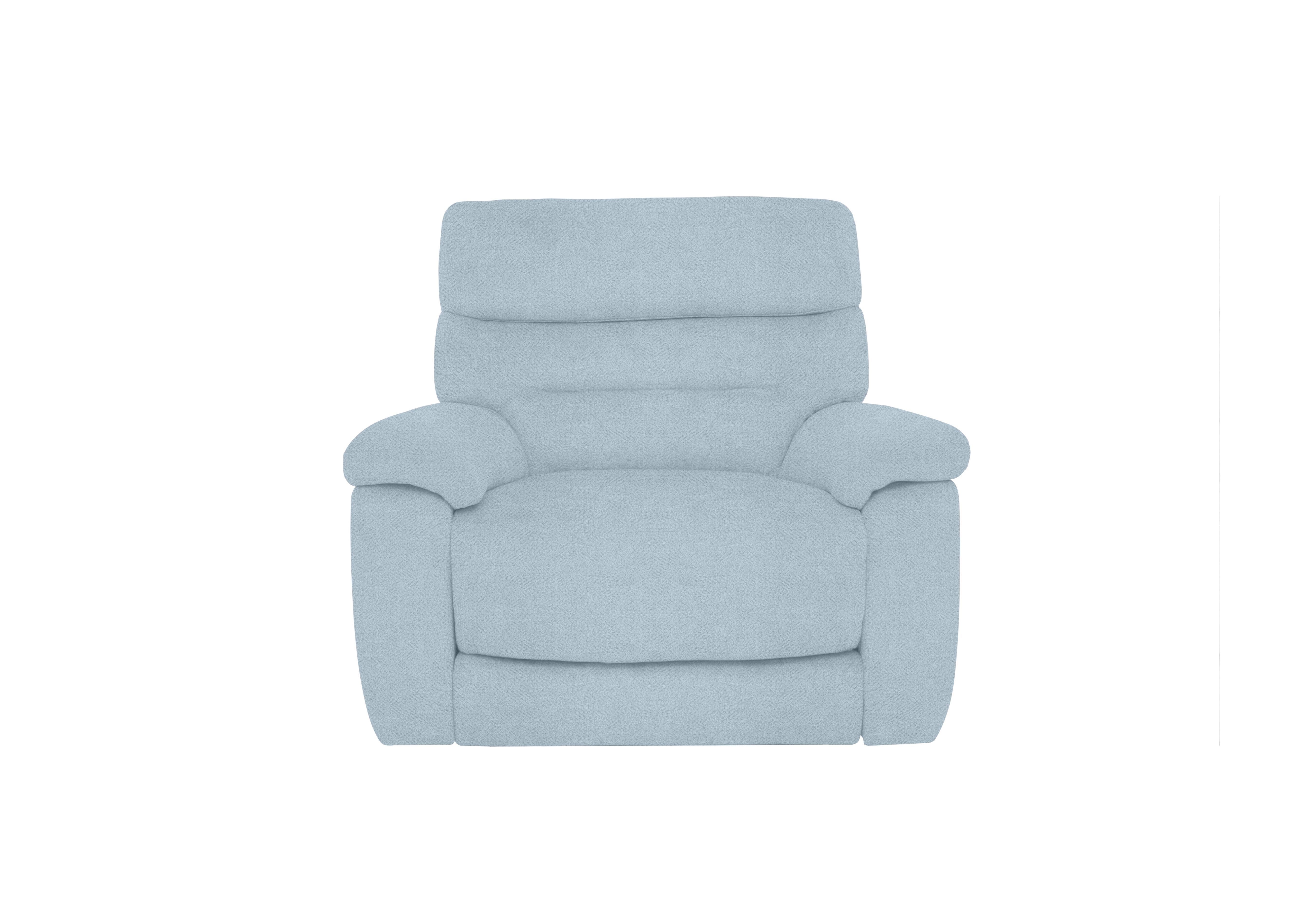 Nimbus Fabric Power Recliner Chair with Power Headrest and Power Lumbar in Fab-Meo-R17 Baby Blue on Furniture Village