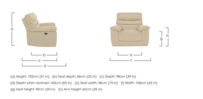 Nimbus Leather Power Recliner Chair with Power Headrest and Power Lumbar in  on Furniture Village