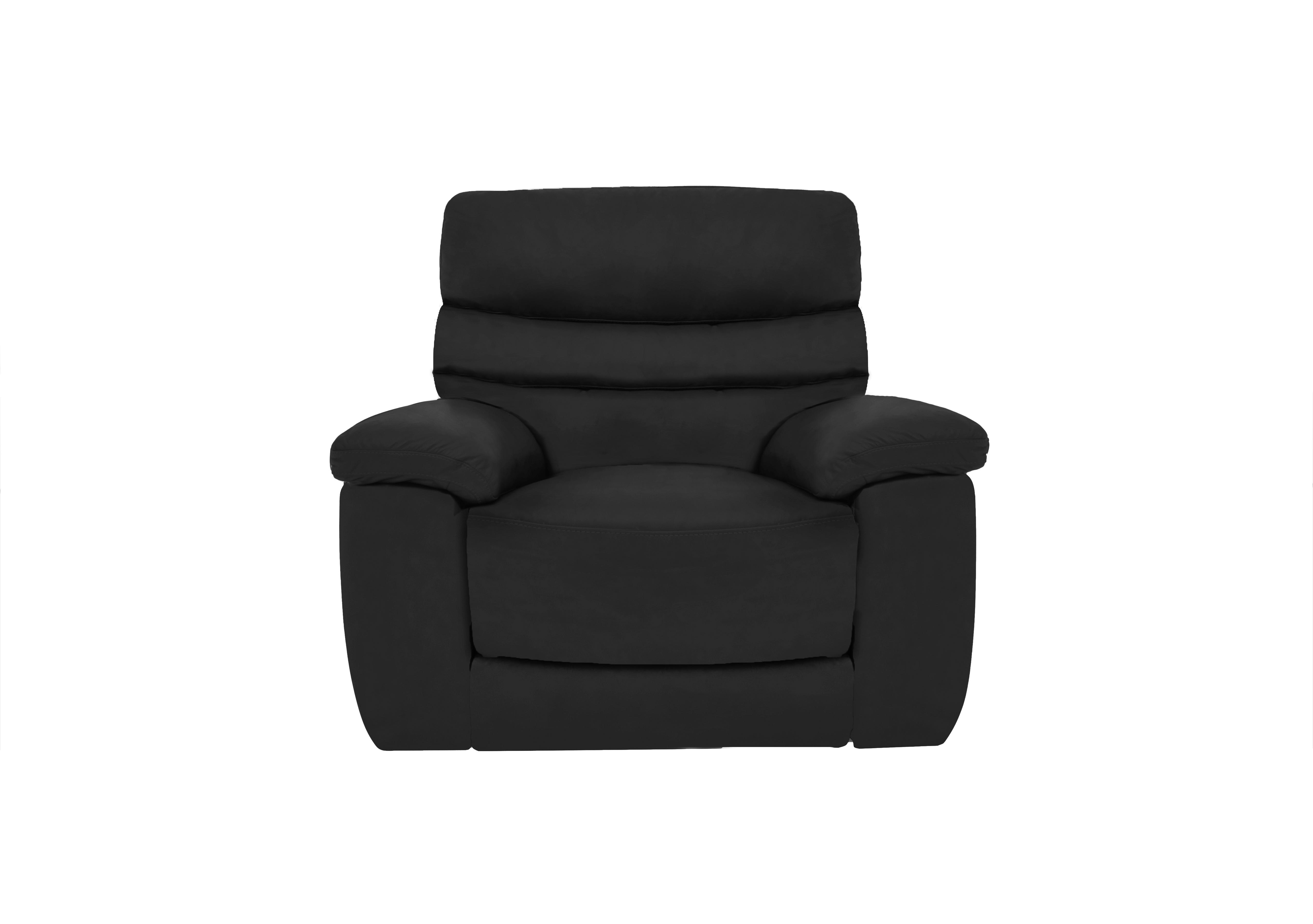 Nimbus Leather Power Recliner Chair with Power Headrest and Power Lumbar in Bx-023c Black on Furniture Village