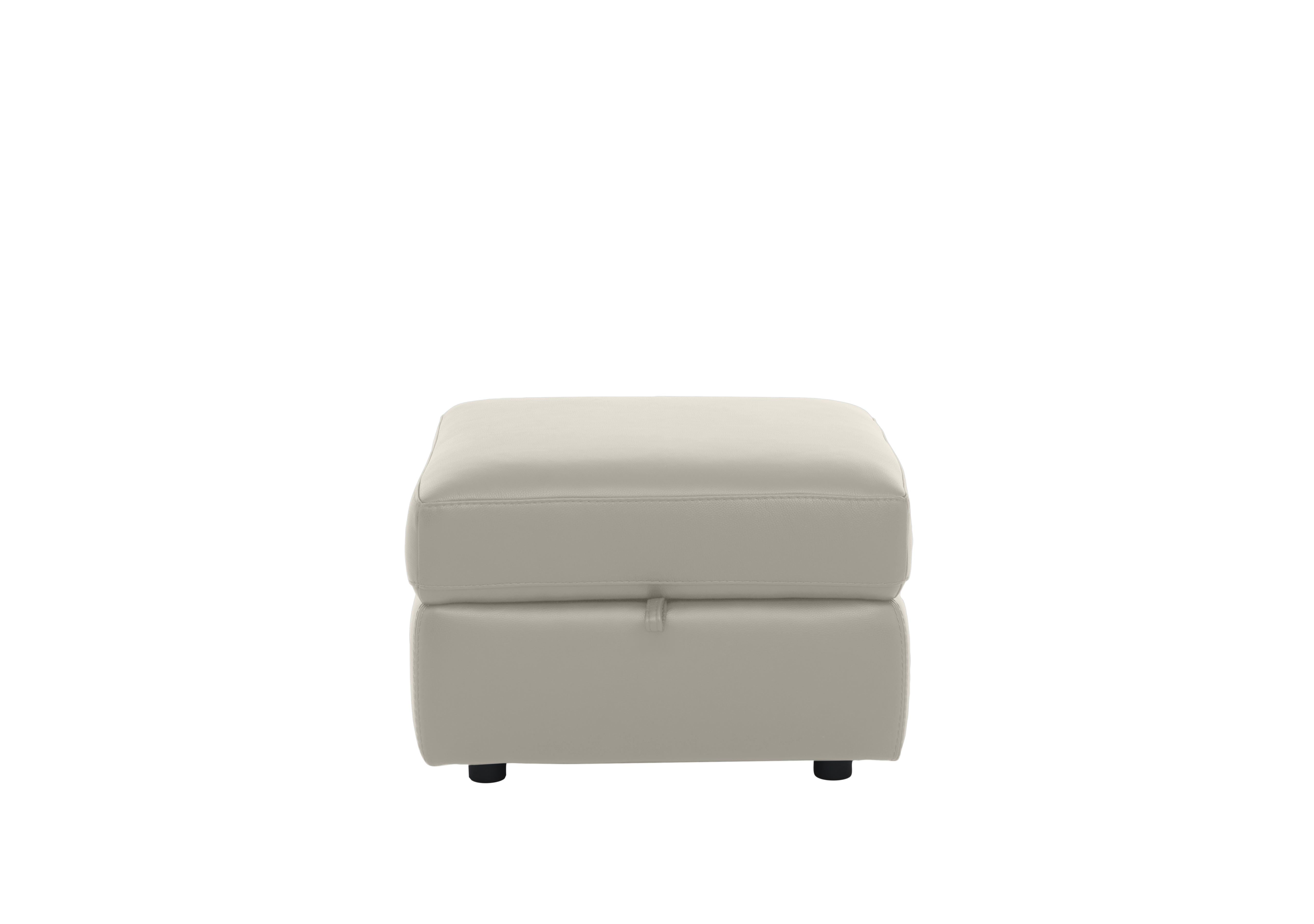 Leather Storage Footstool in Bx-251e Grey on Furniture Village