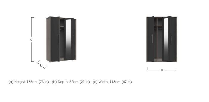 Euston 3 Door Bifold Wardrobe with Mirror in  on Furniture Village