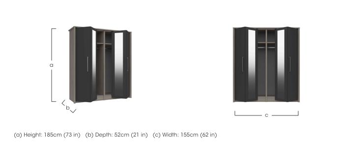 Euston 4 Door Bifold Wardrobe with Mirrors in  on Furniture Village