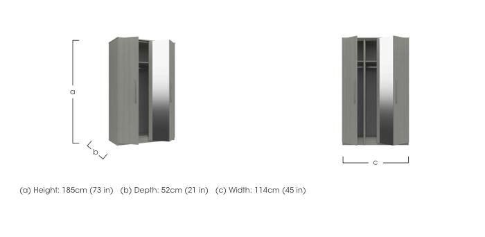 Victoria 3 Door Bifold Wardrobe with Mirror in  on Furniture Village