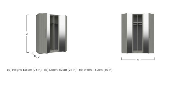 Victoria 4 Door Bifold Wardrobe with Mirrors in  on Furniture Village