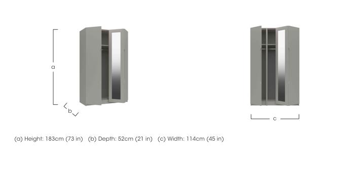 St Pancras 3 Door Bifold Wardrobe with Mirror in  on Furniture Village