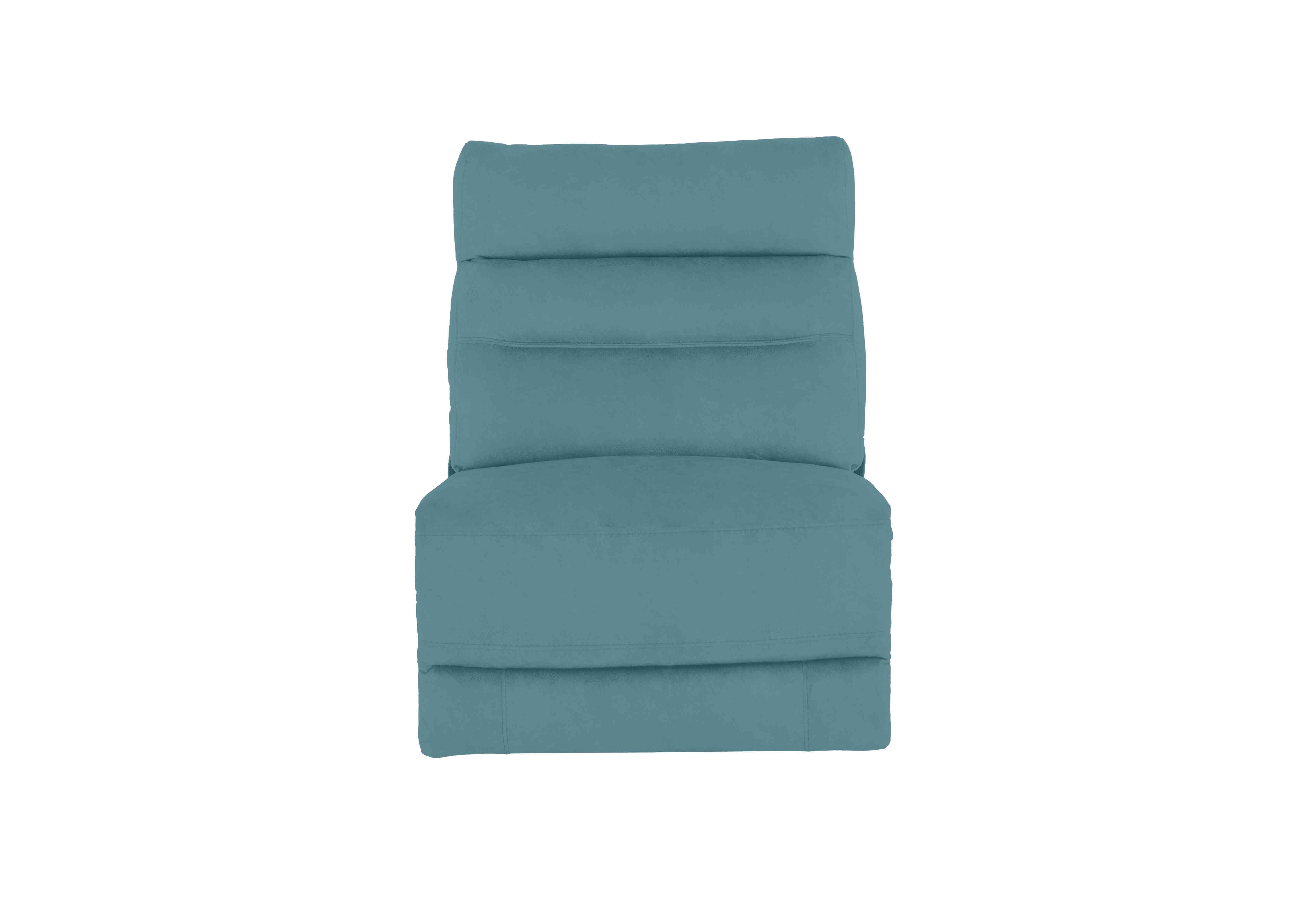 Berlin Fabric Armless Unit in Velvet Blu Vv-0312 on Furniture Village