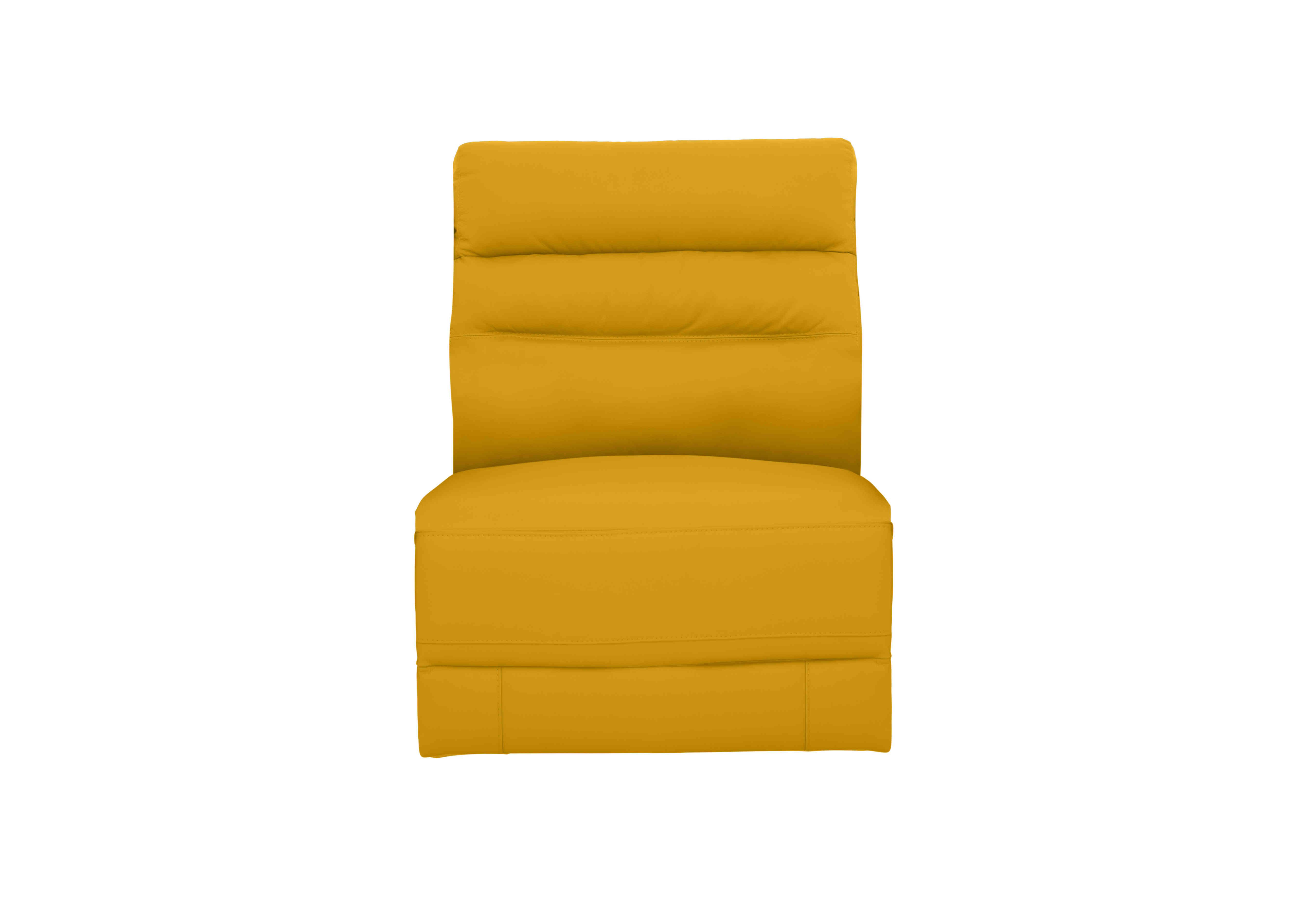 Berlin Leather Armless Unit in Giallo Le-9310 on Furniture Village