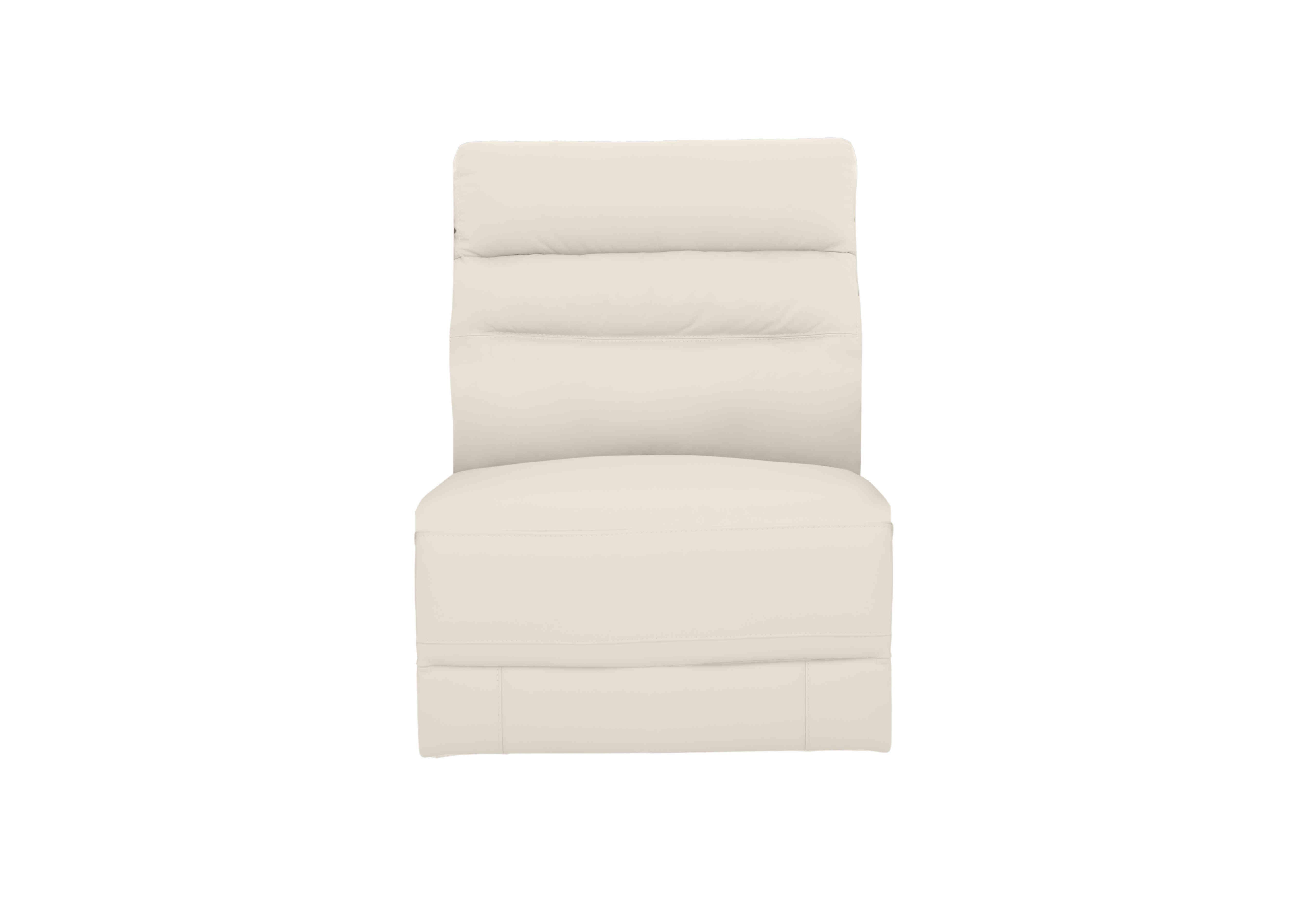 Berlin Leather Armless Unit in White Le-9307 on Furniture Village